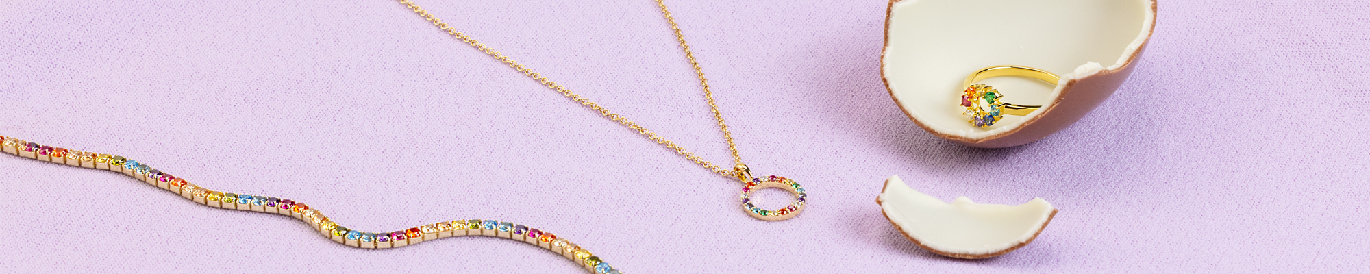 Rainbow jewellery