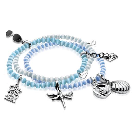 ZINZI Stretch Bracelet One-size Turquoise for Charms CH-A25T