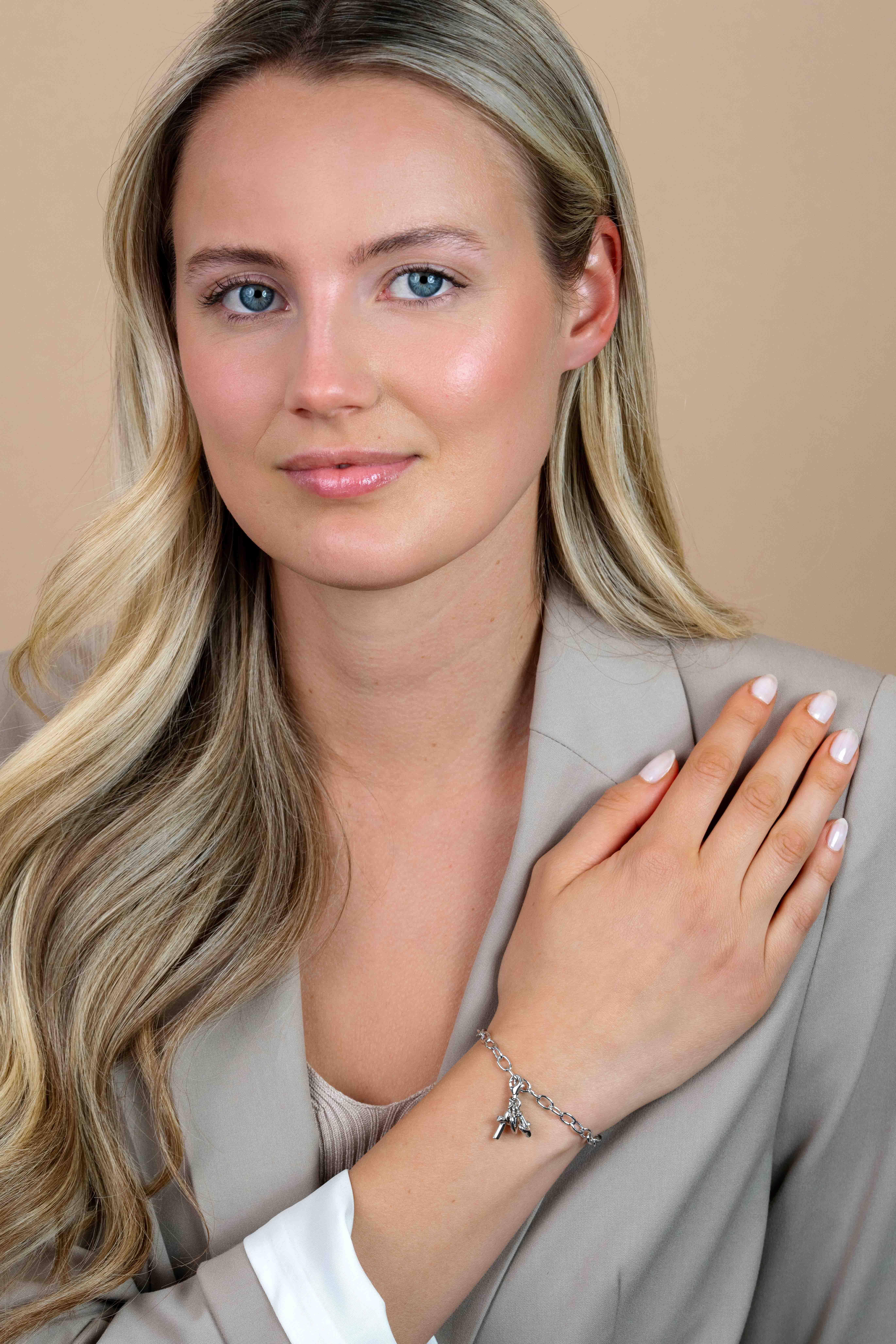 ZINZI Sterling Silver Bracelet 19cm for Charms CH-A3