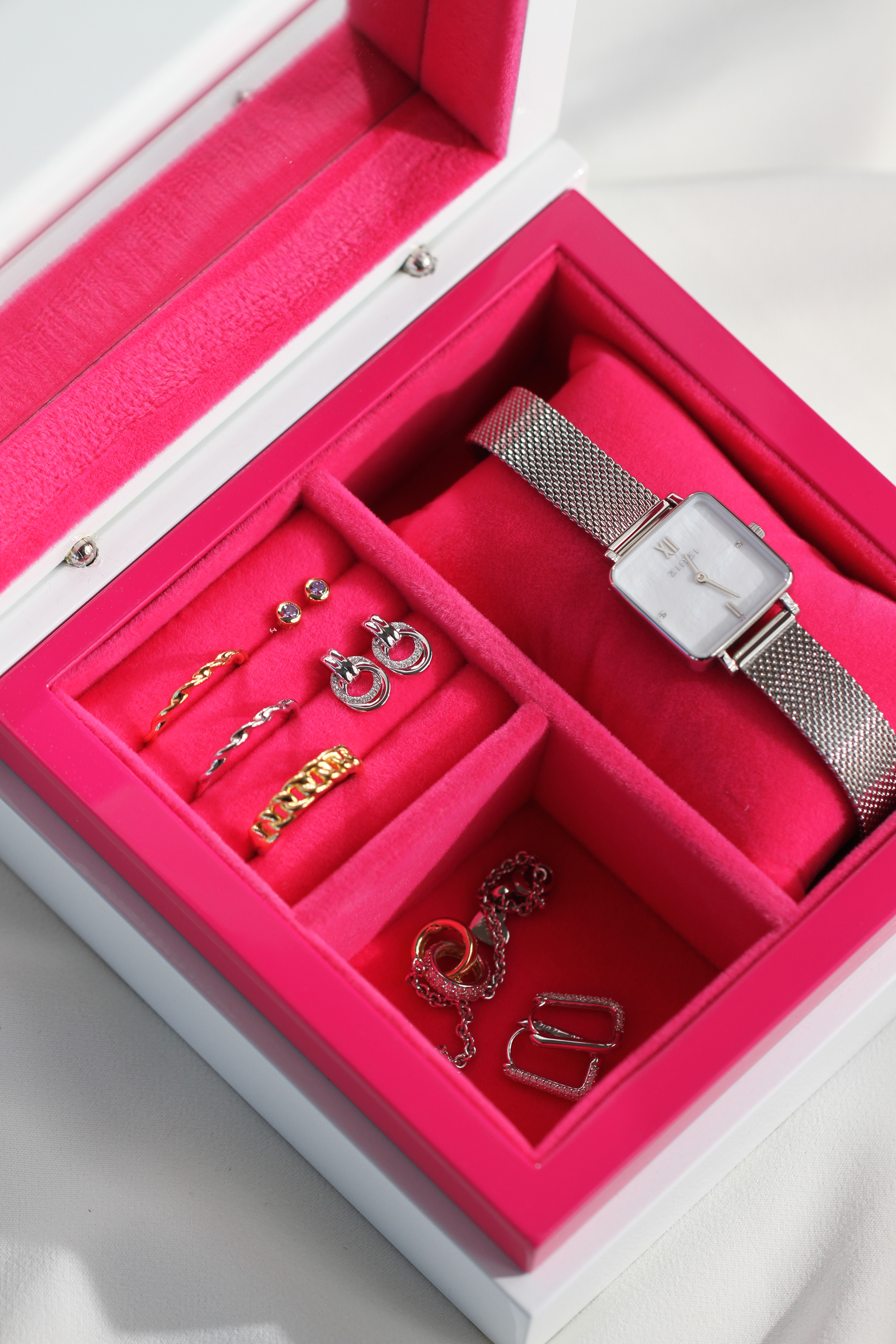 ZINZI Jewellery Box Pink JEWELBOX