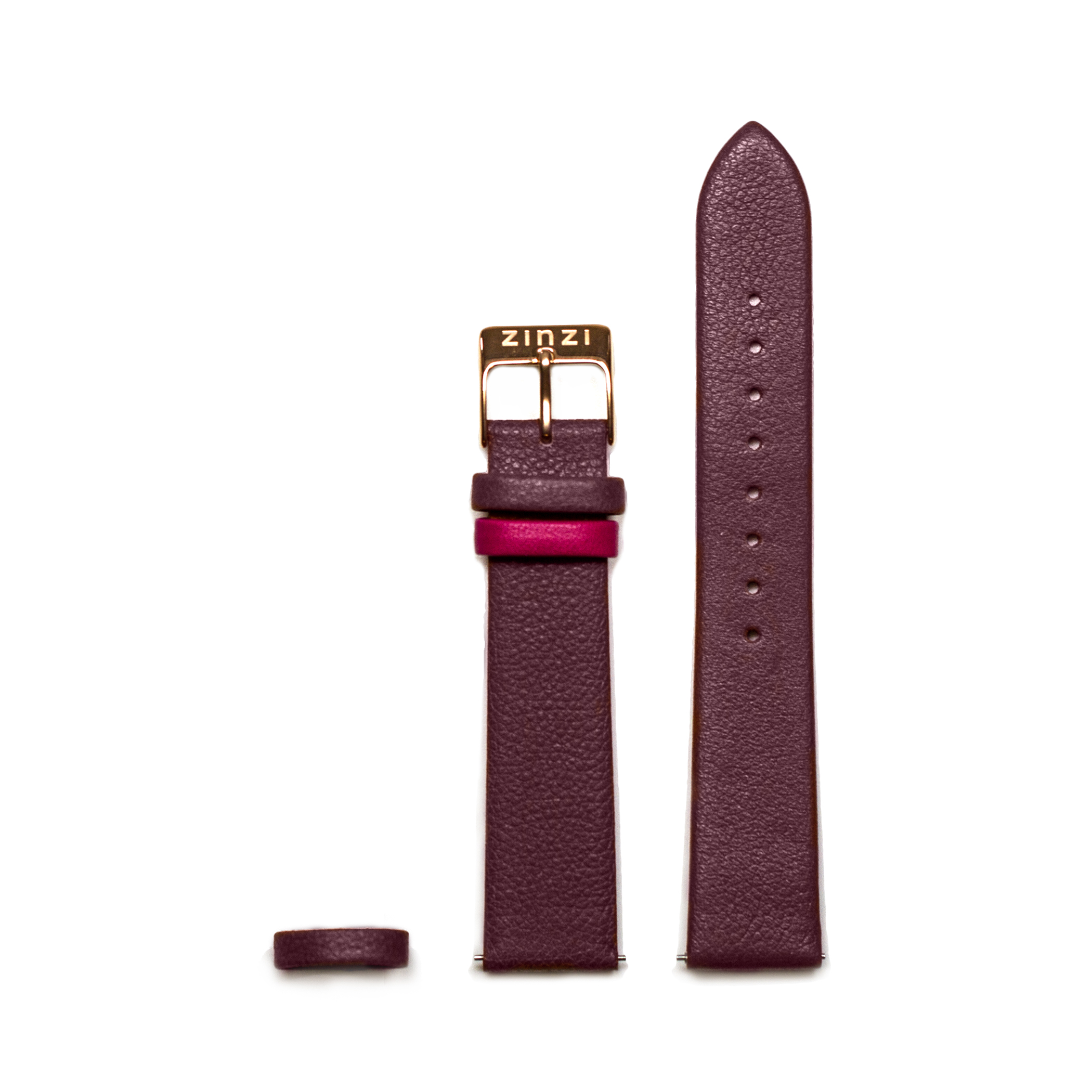 ZINZI Retro Purple Leather Strap RETBAND16