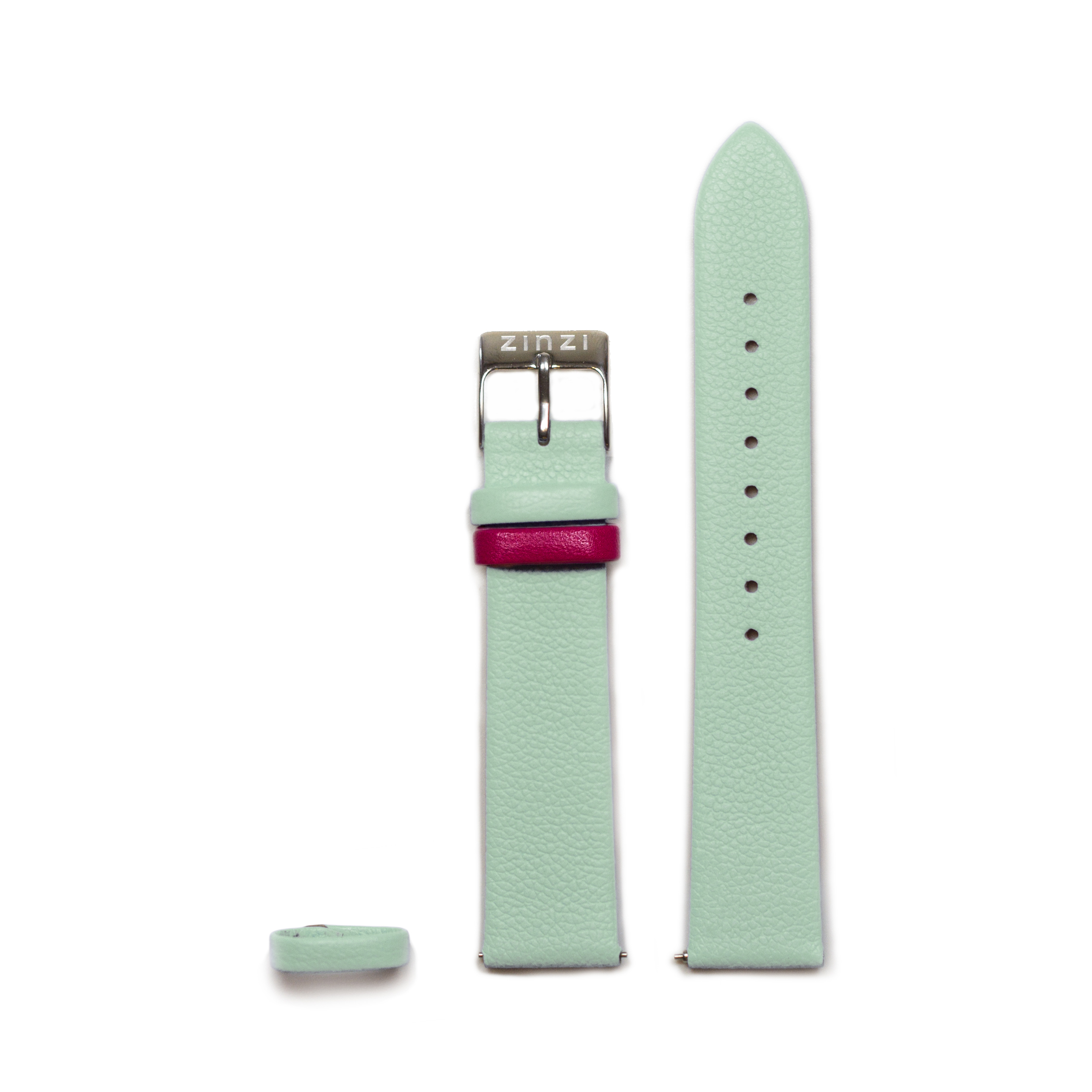 ZINZI Retro Mint Green Leather Strap 18mm RETBAND22