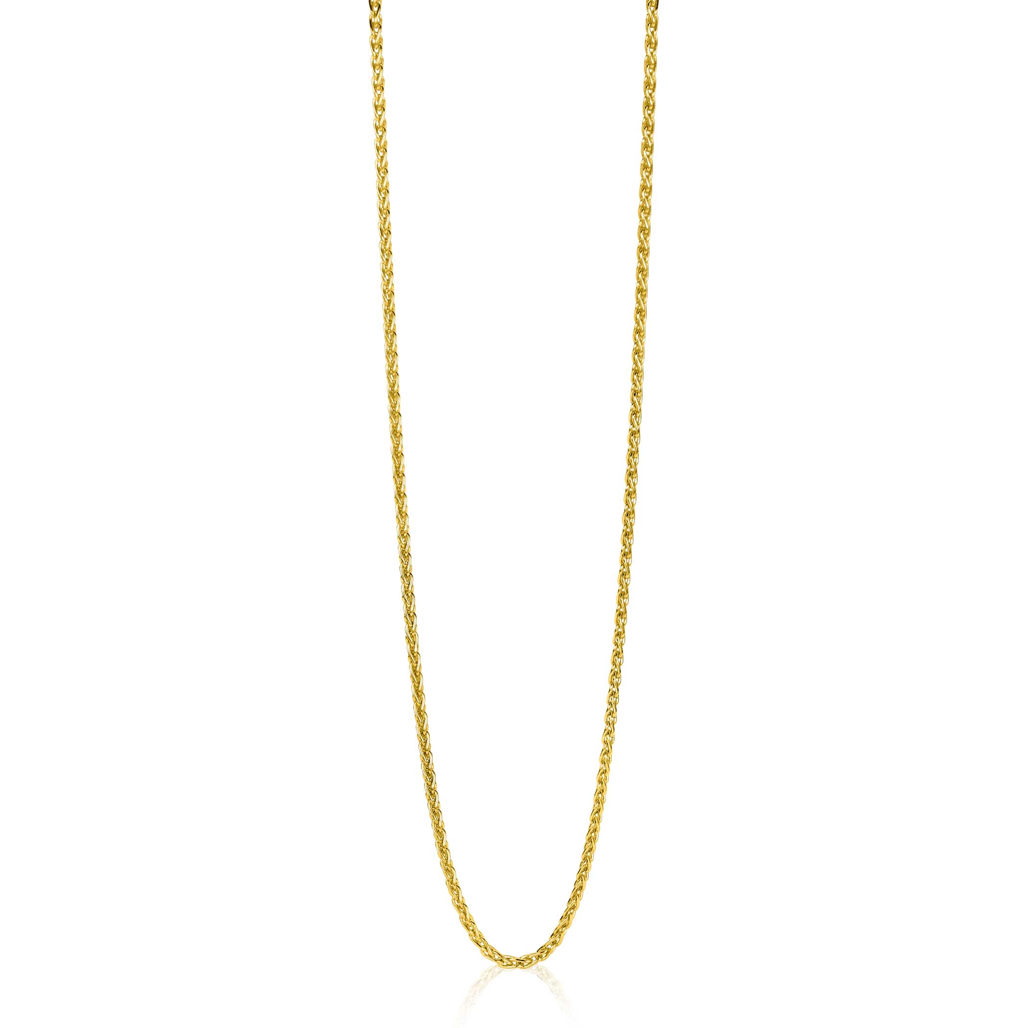 ZINZI 14K Gold Wheat Chain Necklace 1,5mm width 43cm ZGC307