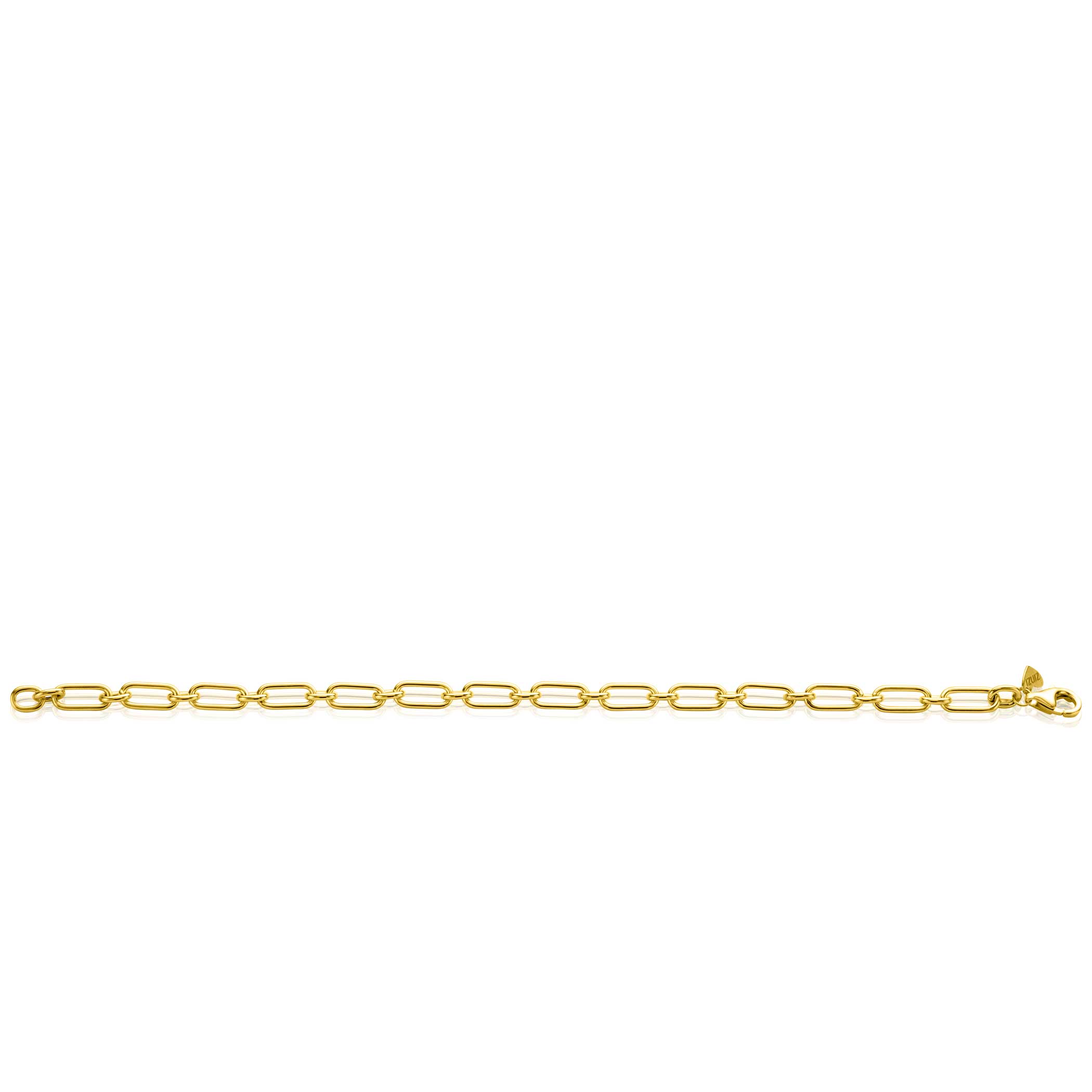 ZINZI 14K Gold Bracelet Fantasy Chains 5mm width 19cm ZGA354