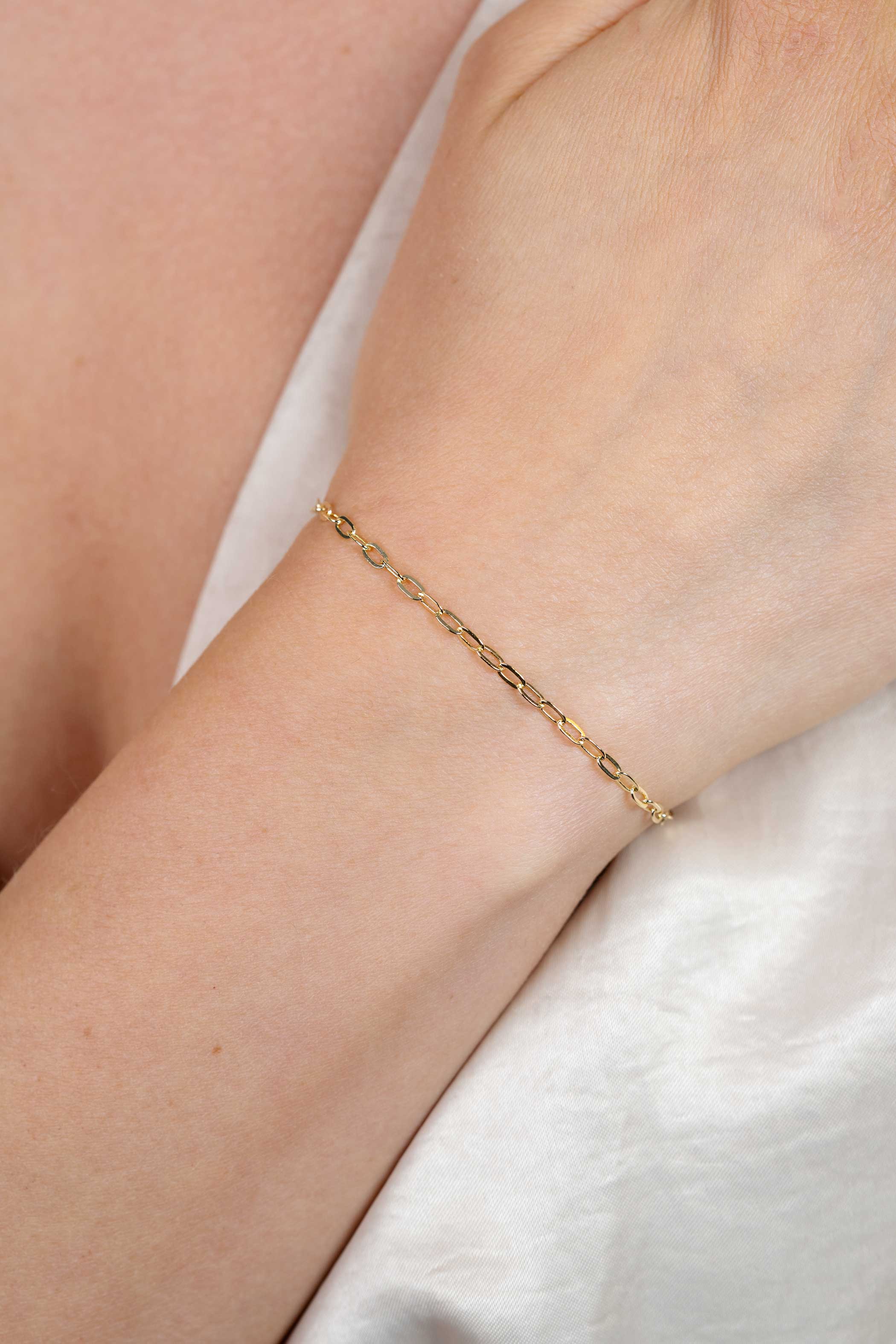 ZINZI 14K Gold Bracelet Oval Chains 2,2mm width ZGA291