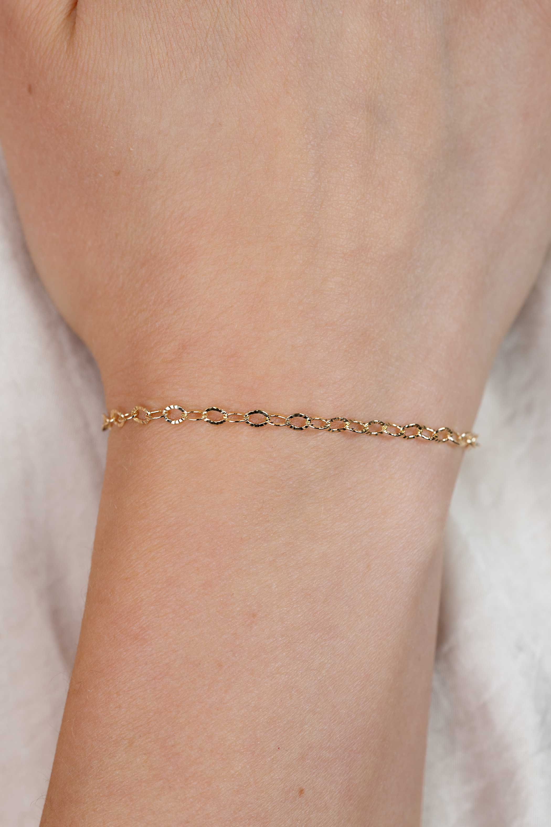 ZINZI GOLD armband ronde schakels gediamanteerd