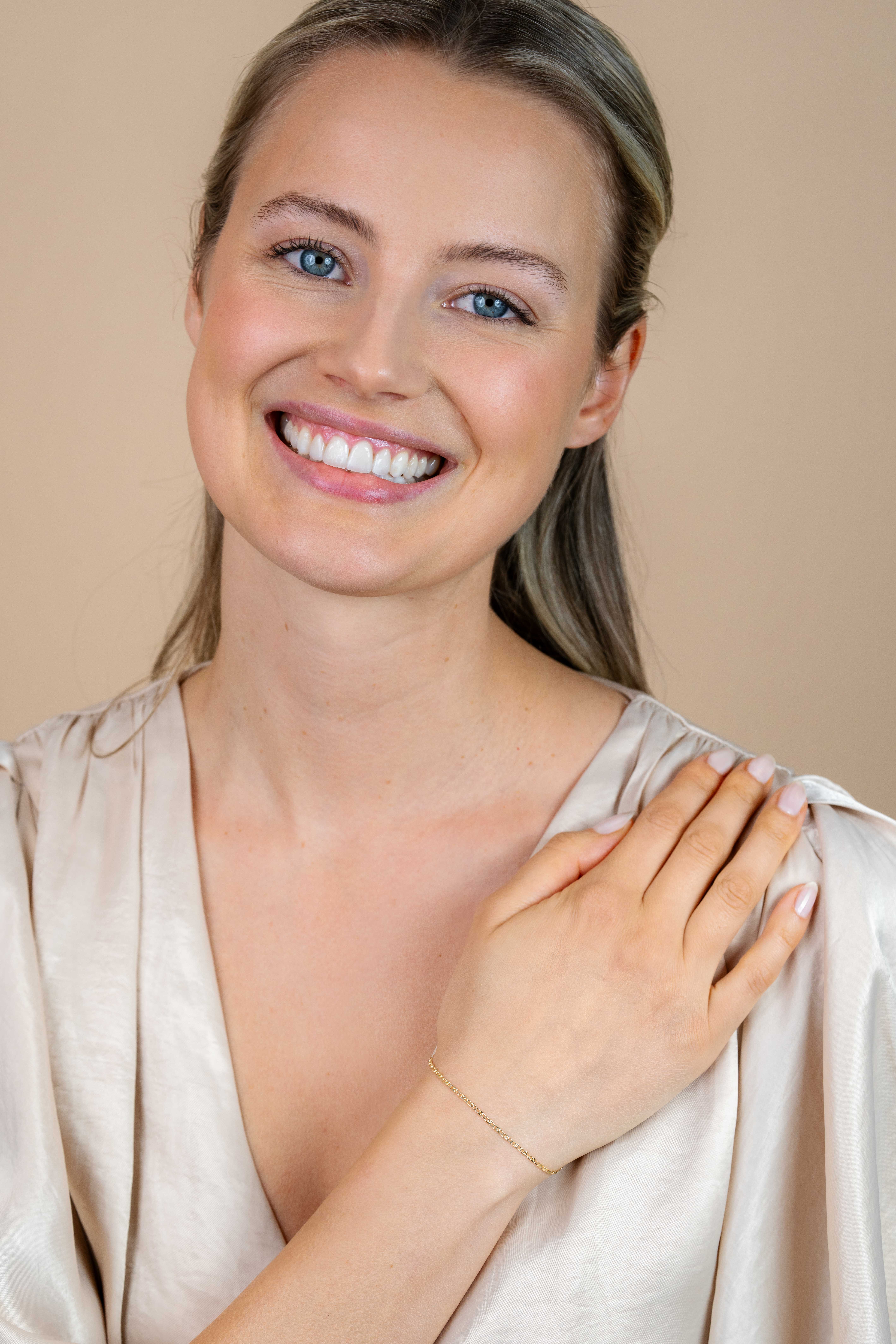 ZINZI 14K Gold Fantasy Chain Bracelet 1,6mm width ZGA295