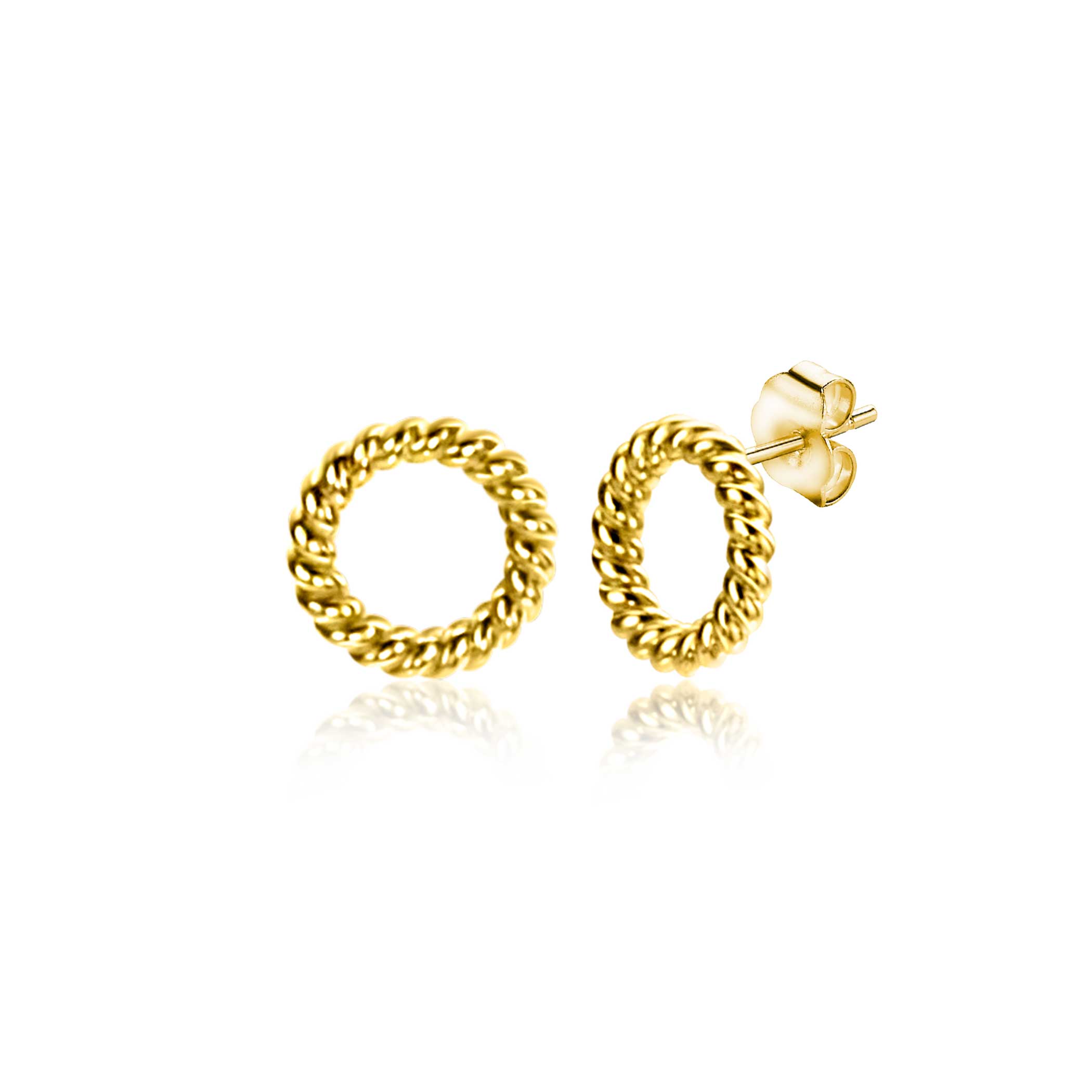 Open Circle Twist Earring