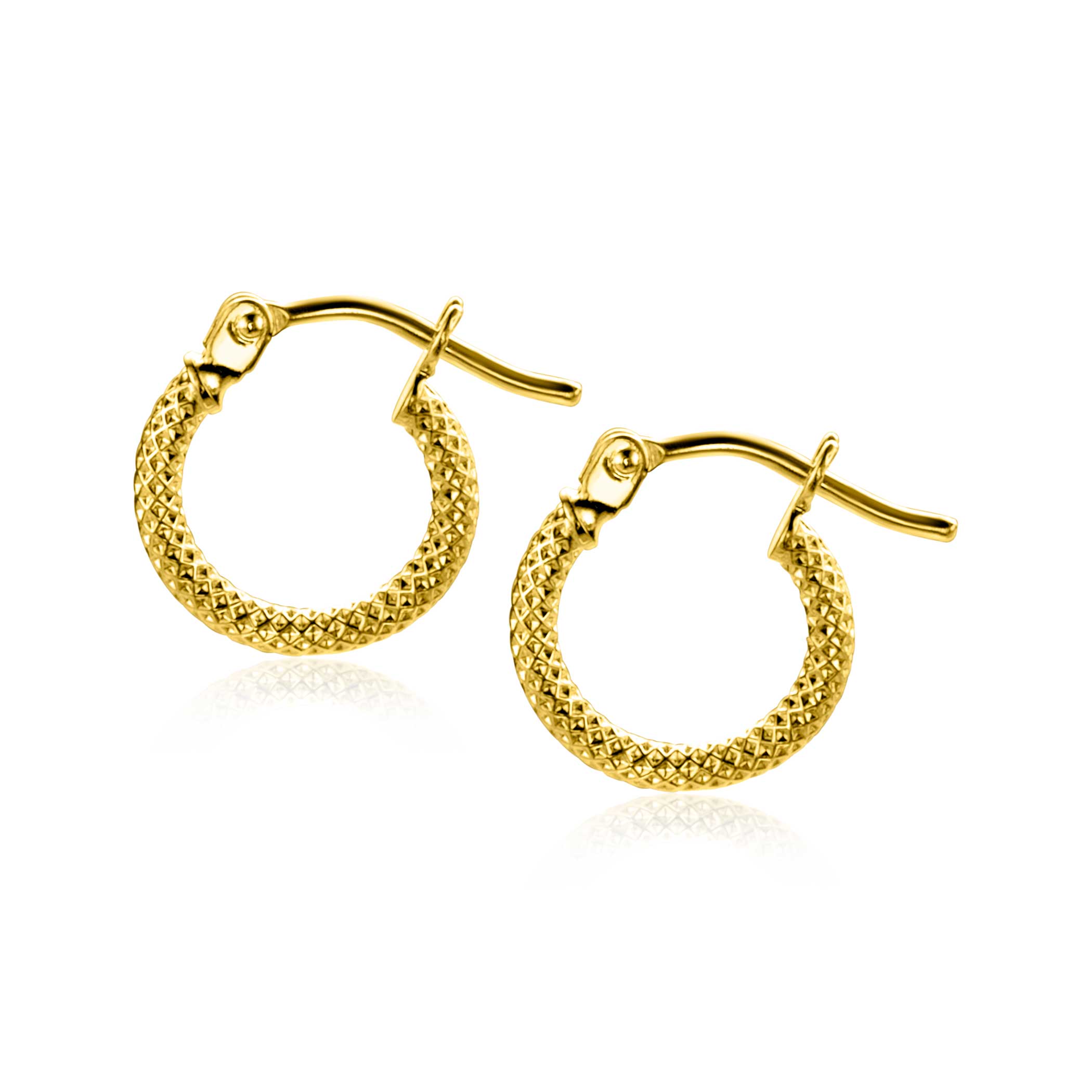 11,5mm ZINZI 14K Gold Hoop Earrings 1,6mm width ZGO330