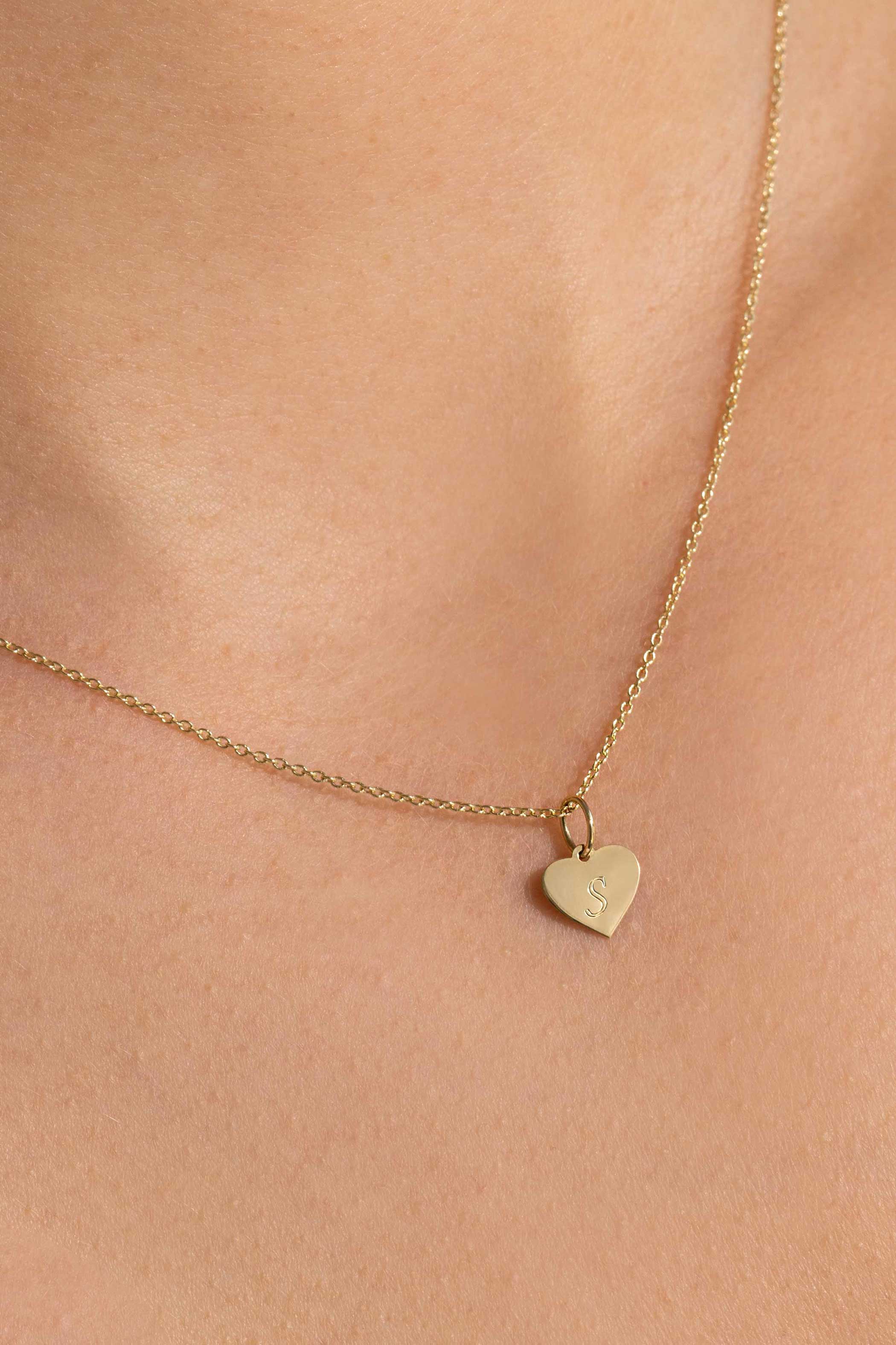 8mm ZINZI 14K Gold Pendant Shiny Heart ZGH363-8 (excl. necklace)