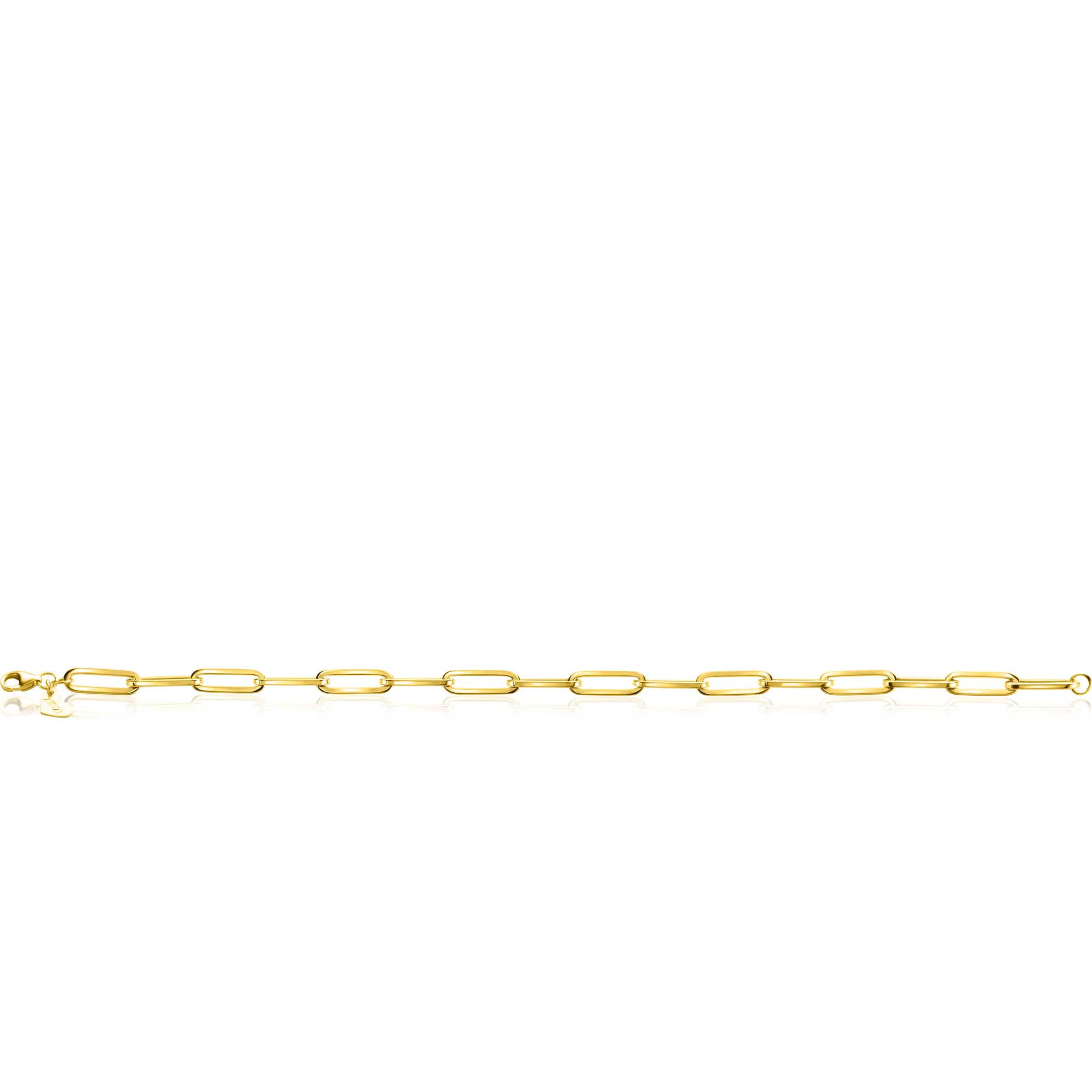 ZINZI 14K Gold Closed Forever Chain Bracelet 4,5mm width 18,5cm ZGA453