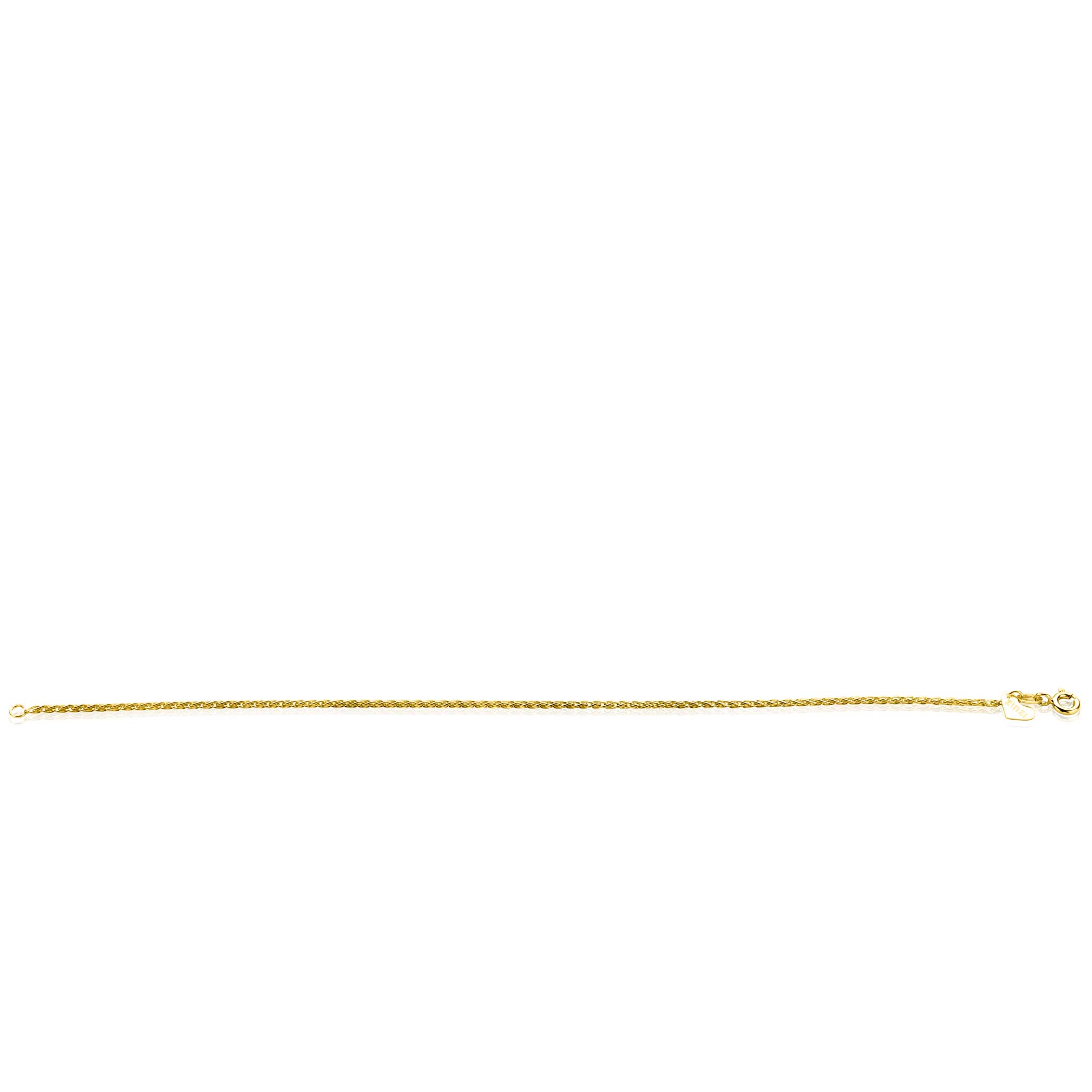 ZINZI 14K Gold Wheat Chain Bracelet 1,5 mm width 18,5cm ZGA307
