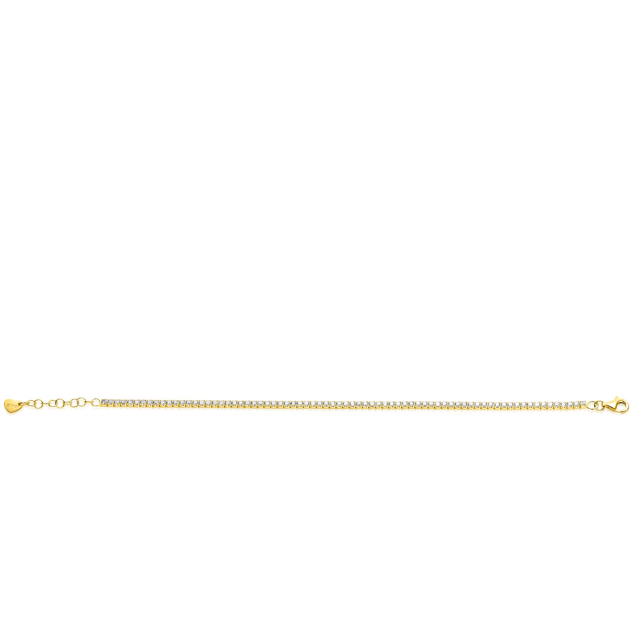ZINZI zlv. tennisarmband gg.verg.  zirconia's 2.1mm