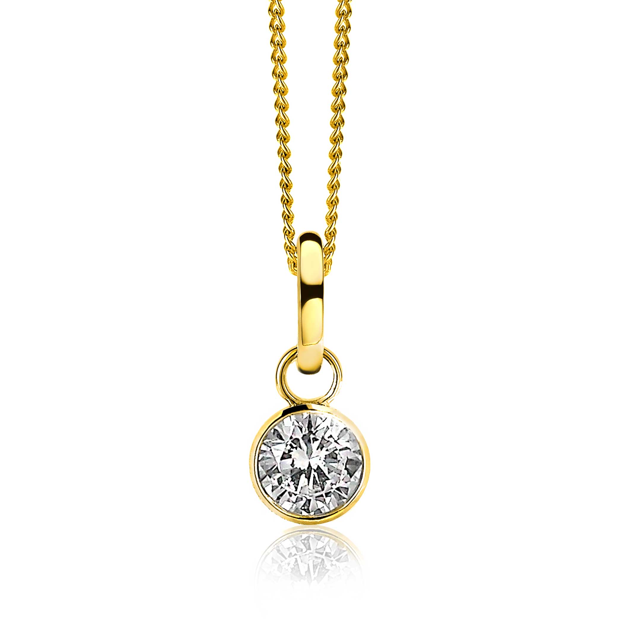 ZINZI Gold Plated Sterling Silver Pendant to wear Earrings Pendants on a Necklace ZIH1CHG