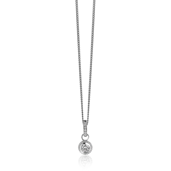 ZINZI Sterling Silver Pendant White Zirconias to wear Earrings Pendants on a Necklace ZIH2CH