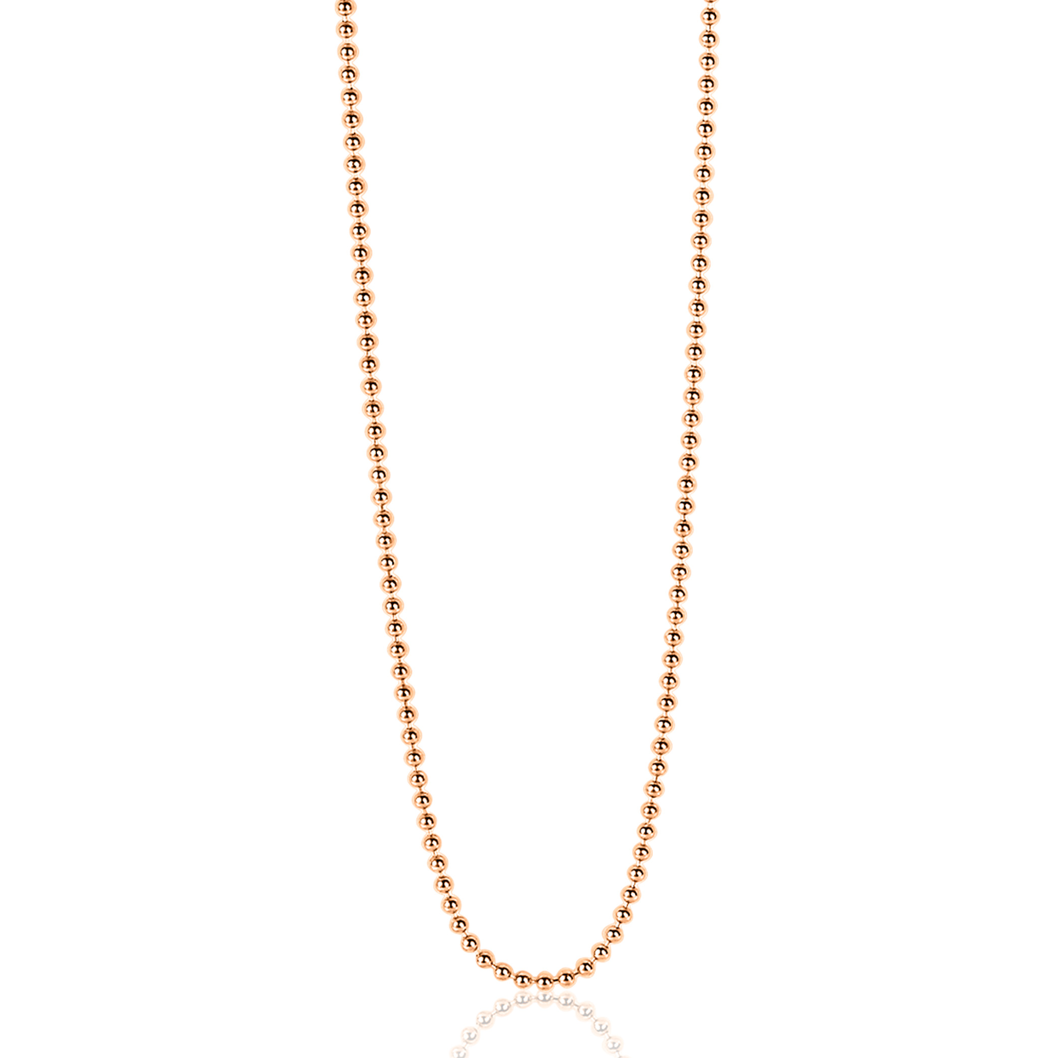 ZINZI zlv. bol collier 80 cm rosé verguld