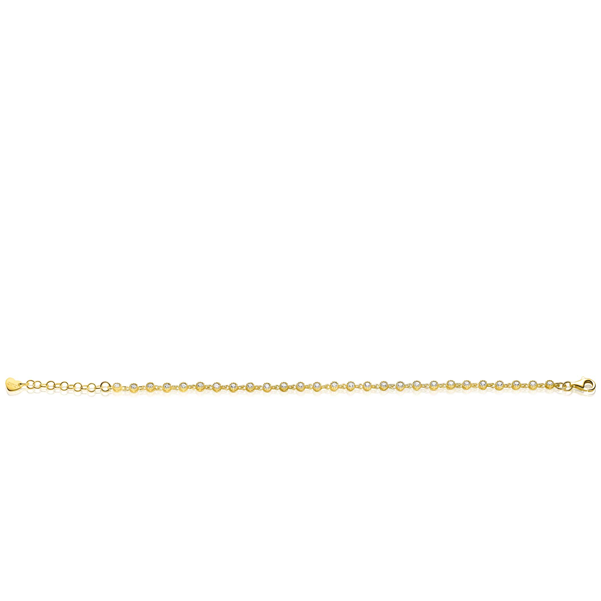 ZINZI zlv. armband gg.verg. fantasie met zirconia's