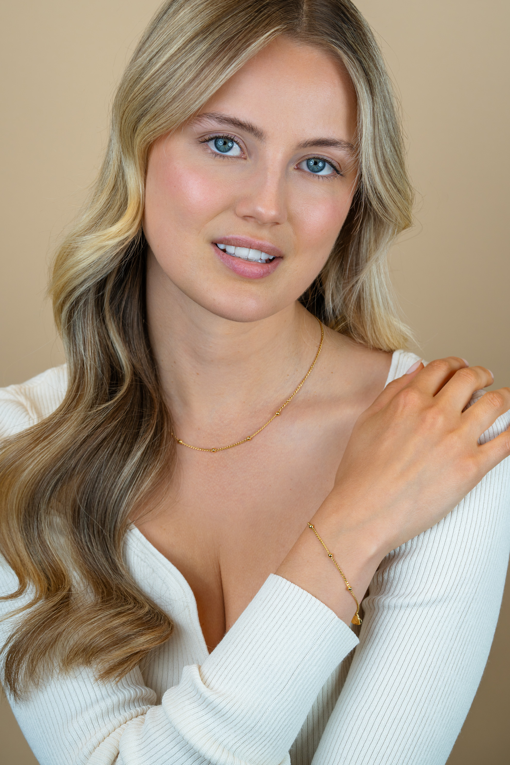 ZINZI zlv. armband gg.verg. gourmet en bolletjes