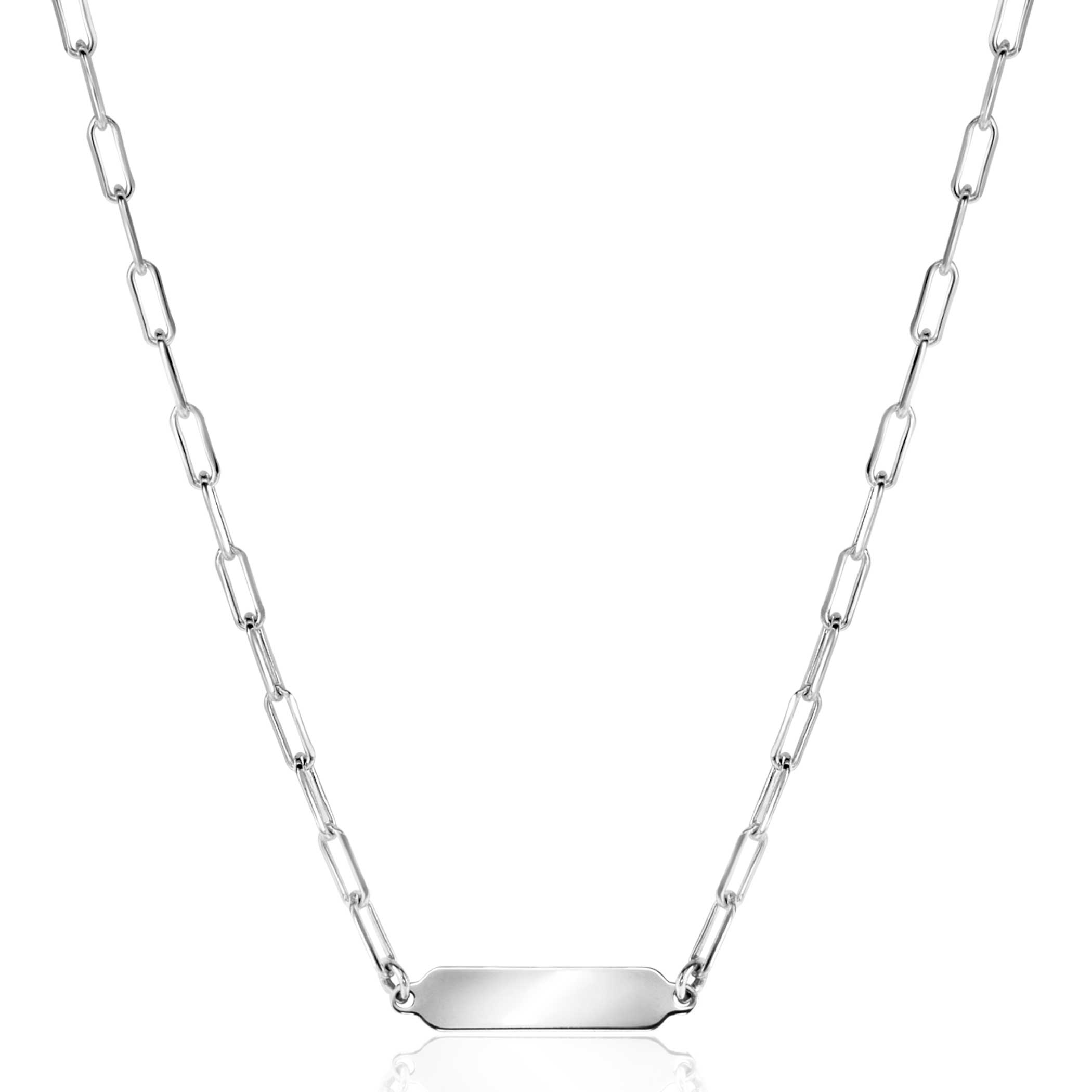 ZINZI Sterling Silver Chain Necklace with Beads and 3 Shiny Heart Charms 17-20cm ZIC2531