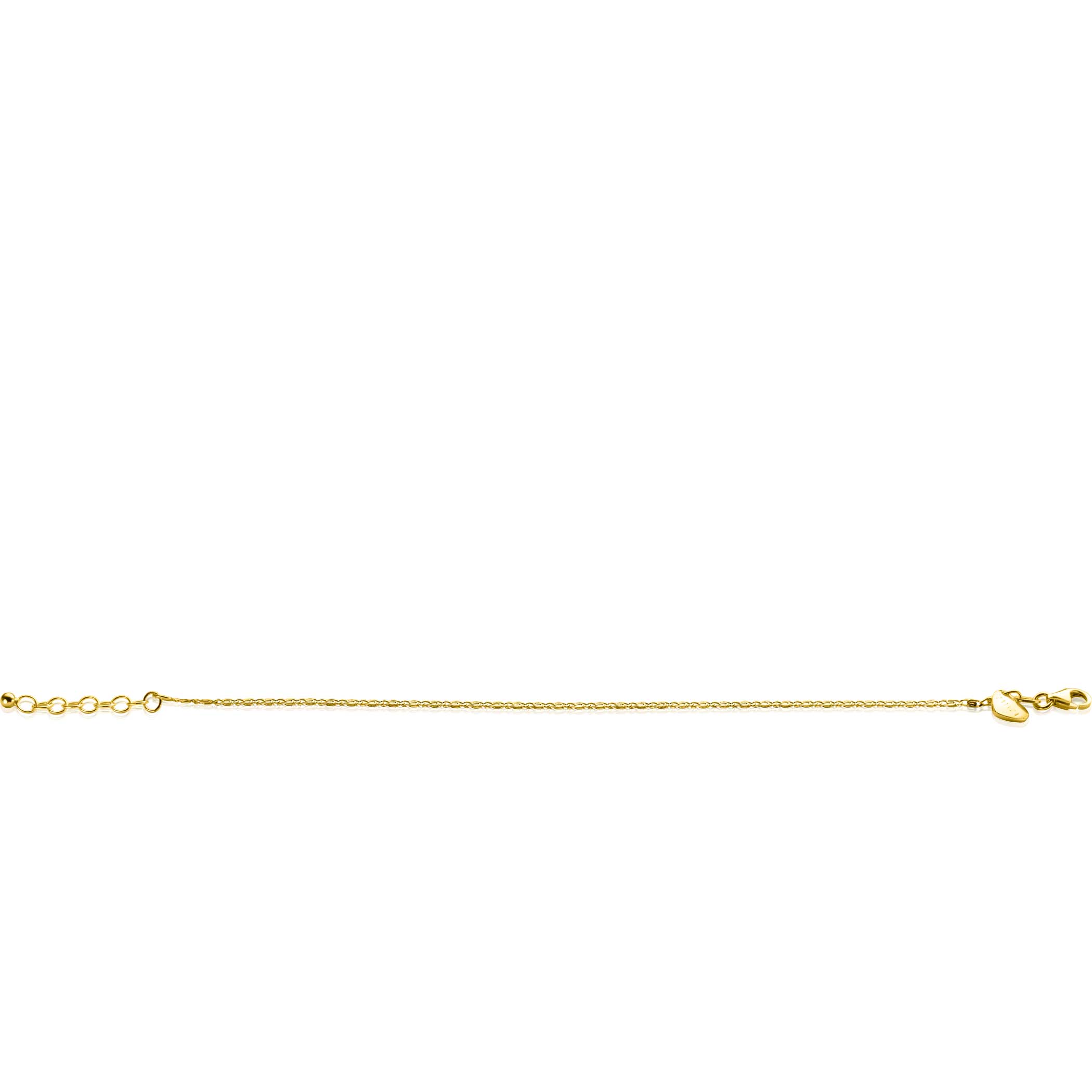 ZINZI Gold Plated Sterling Silver Scroll Chain Bracelet with Double Twisted Chains width 1,6mm 17-20cm ZIA2479G