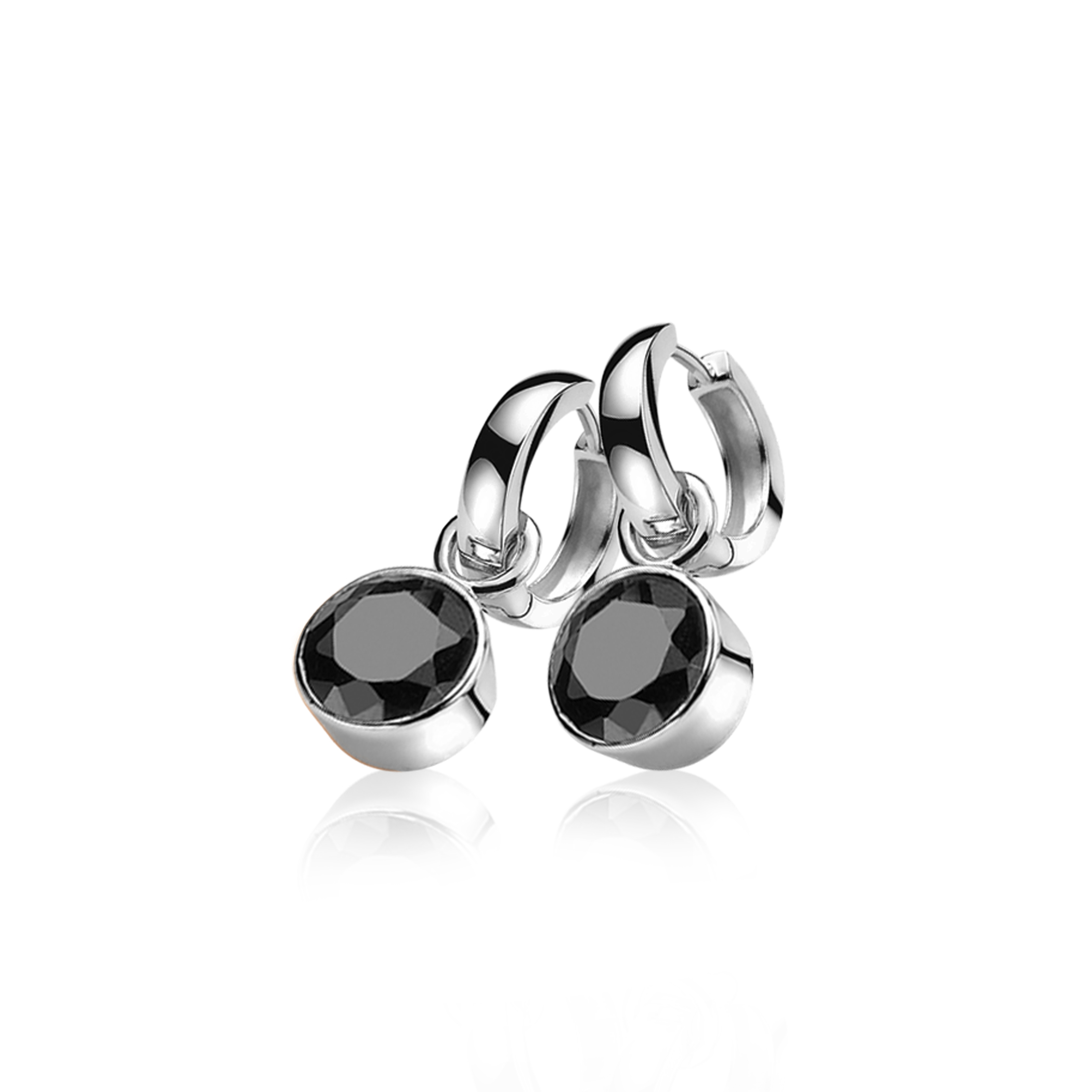 ZINZI Sterling Silver Earrings Pendants Black ZICH186Z (excl. hoop earrings)