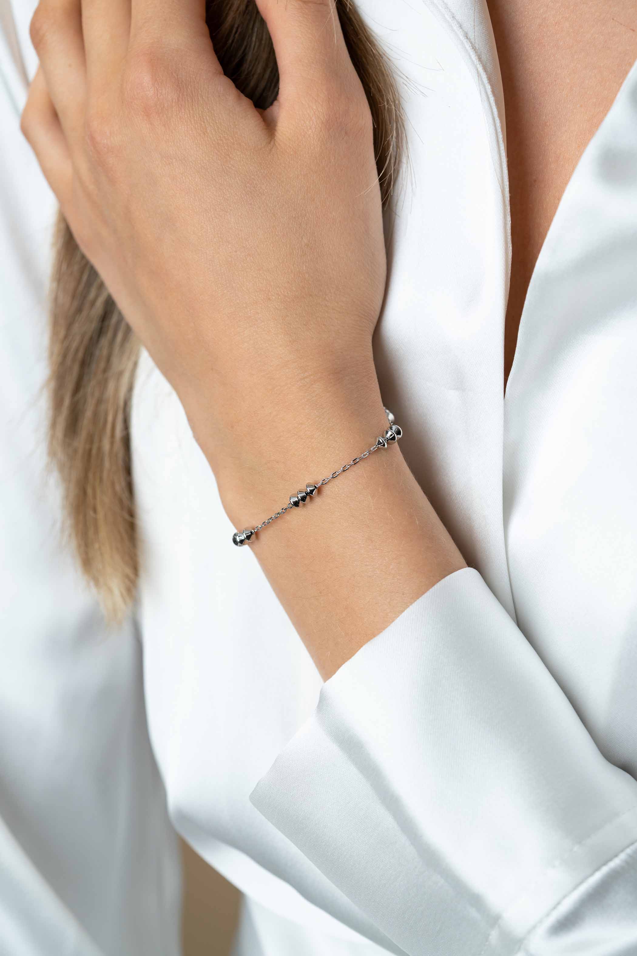 ZINZI zlv. armband fantasie met tolletjes vorm