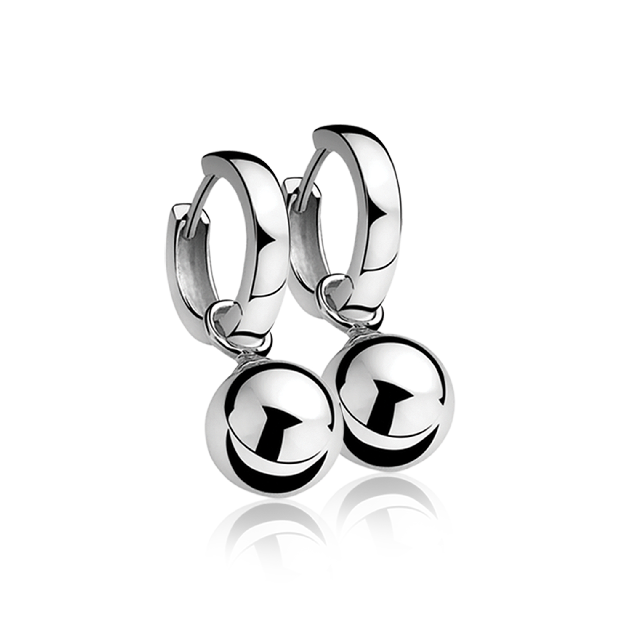 10mm ZINZI Sterling Silver Earrings Pendants Bead ZICH716 (excl. hoop earrings)