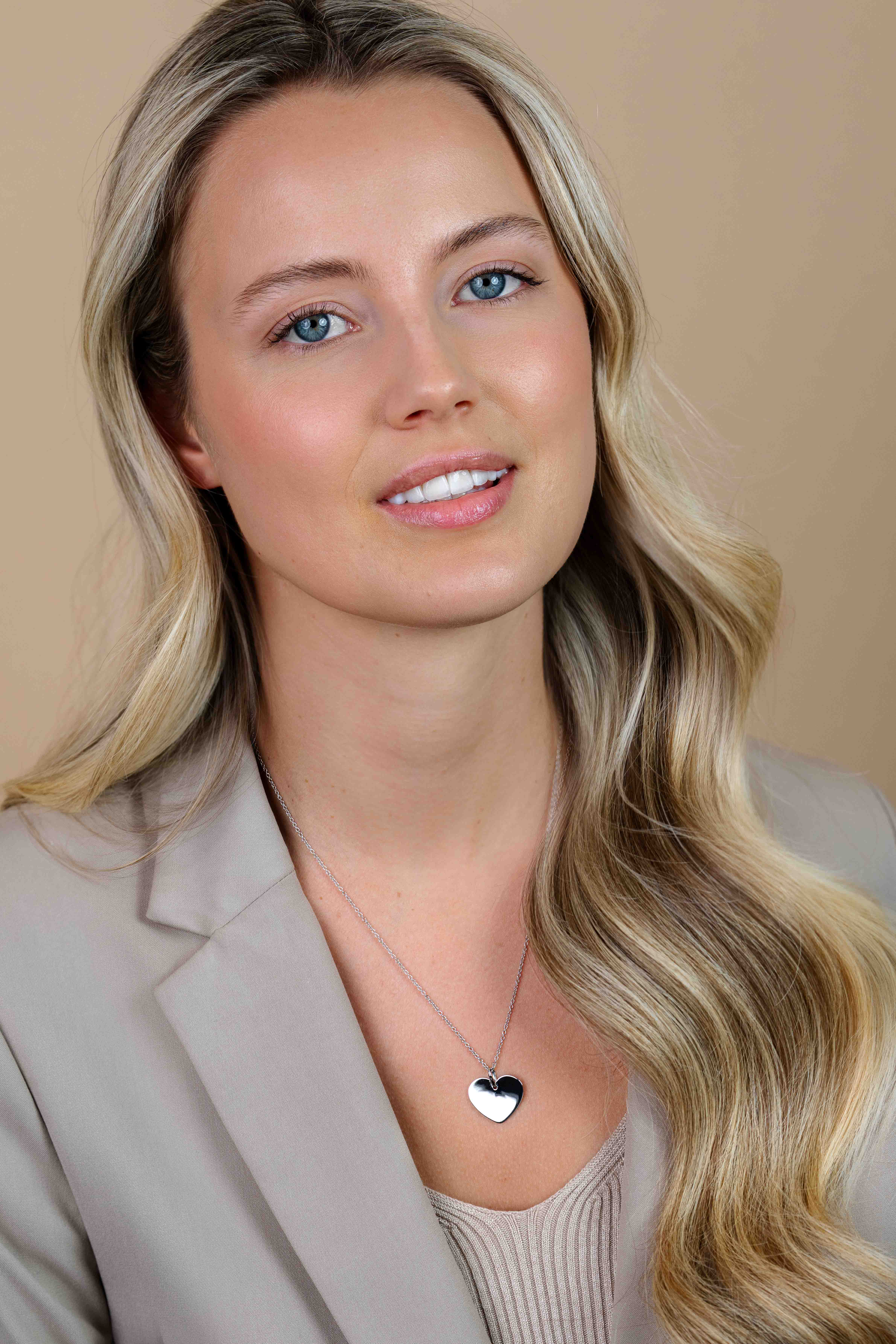 20mm ZINZI silver smooth heart pendant for engraving ZIH2346-20 (without chain)