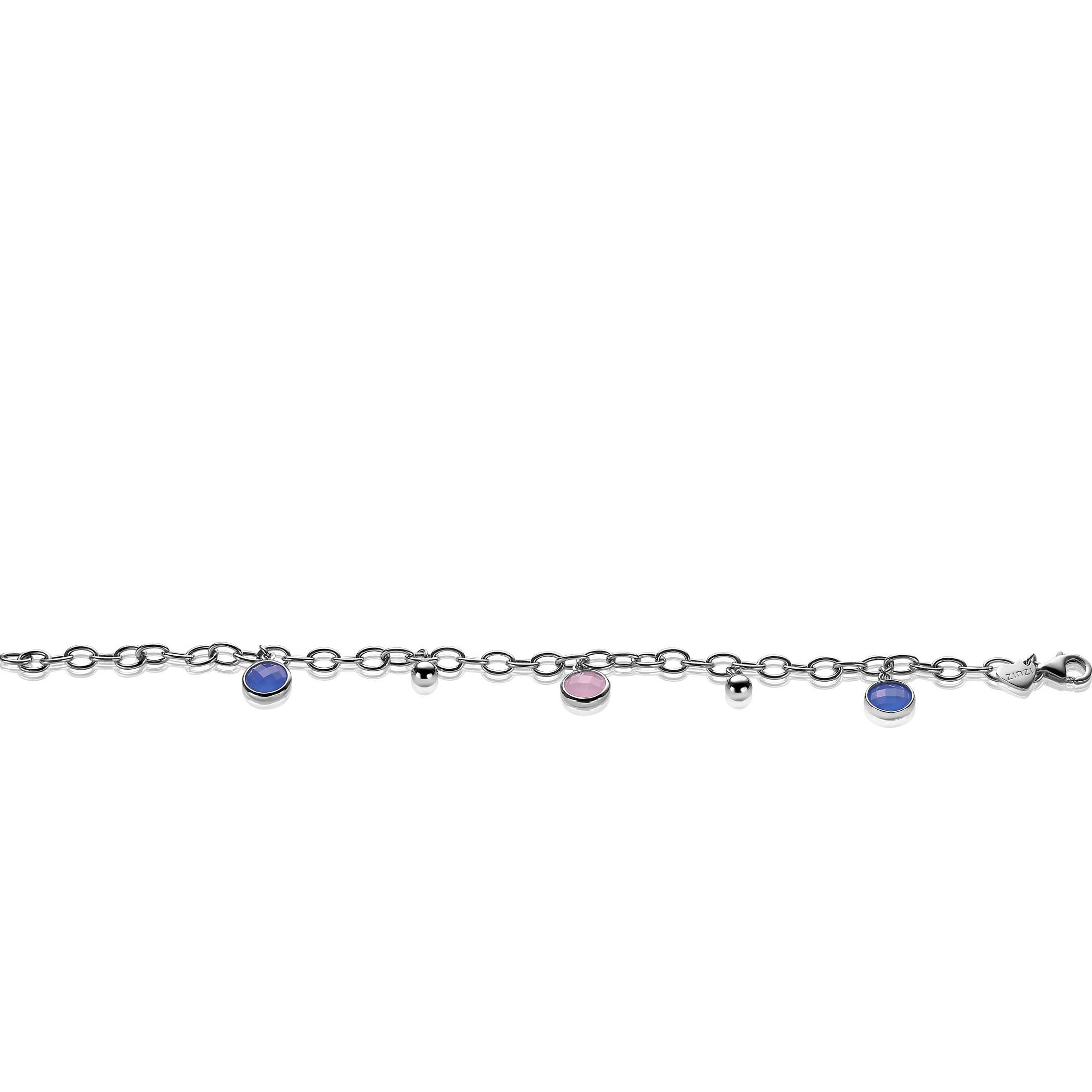 ZINZI Sterling Silver Luxurious Charms Bracelet ZIA2005