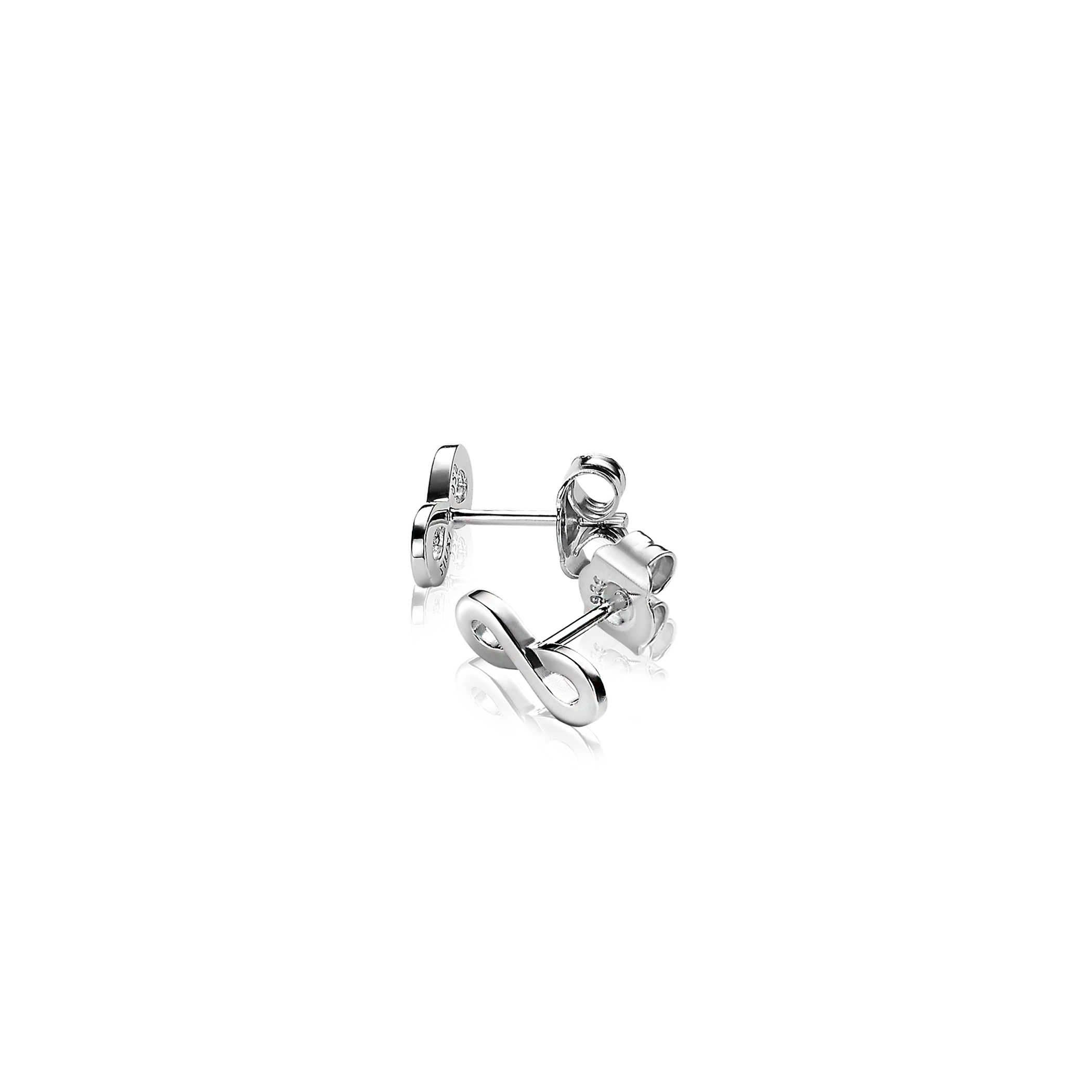 ZINZI Sterling Silver Stud Earrings Infinity ZIO1065