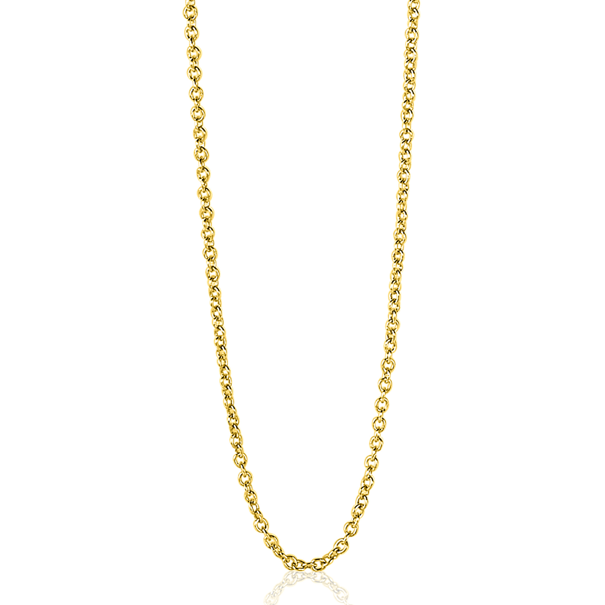 42cm ZINZI Gold Plated Sterling Silver Anchor Necklace ZILC-A42G