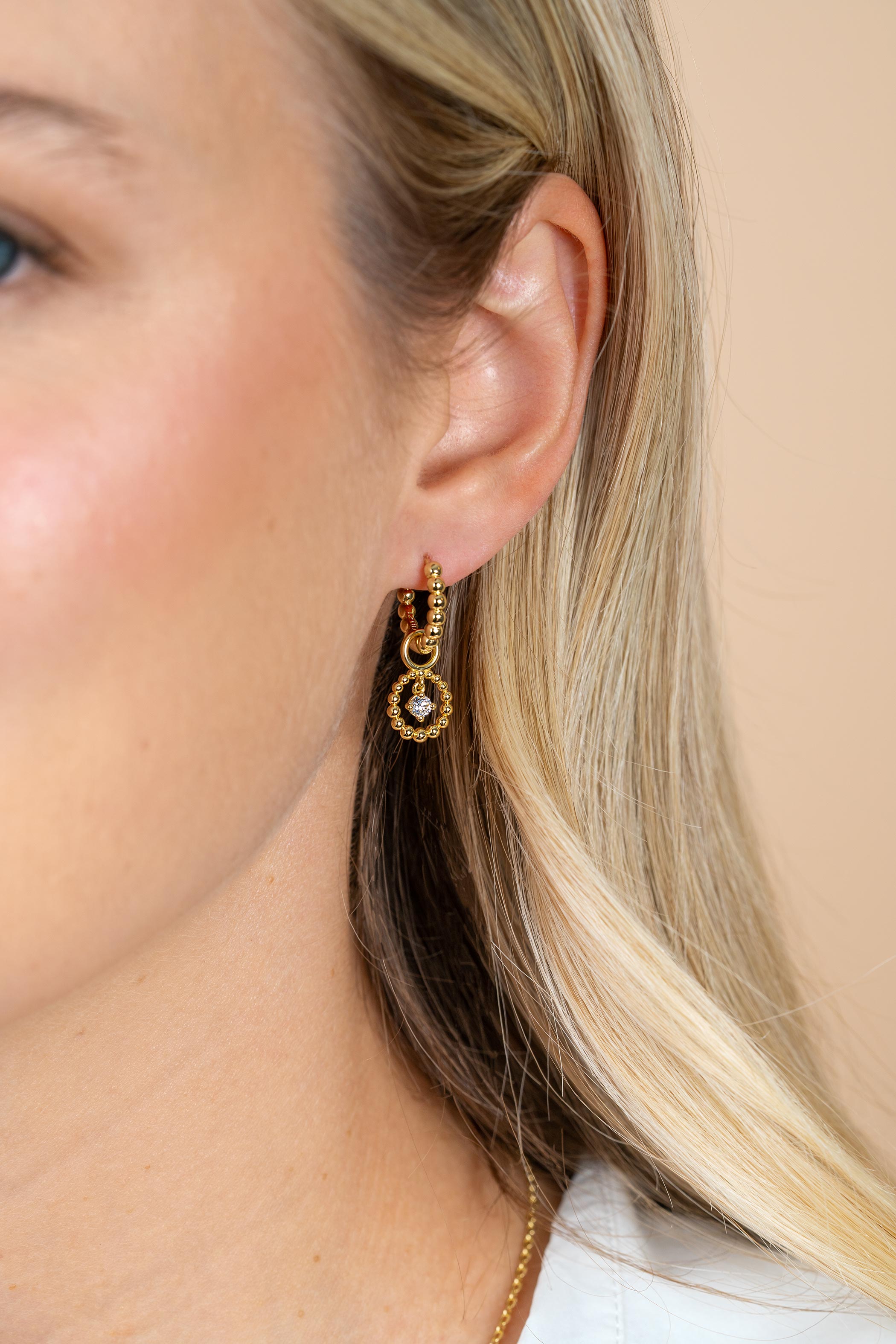 ZINZI zlv. gg.verg. oorbedels rond open bolletjes/zirc