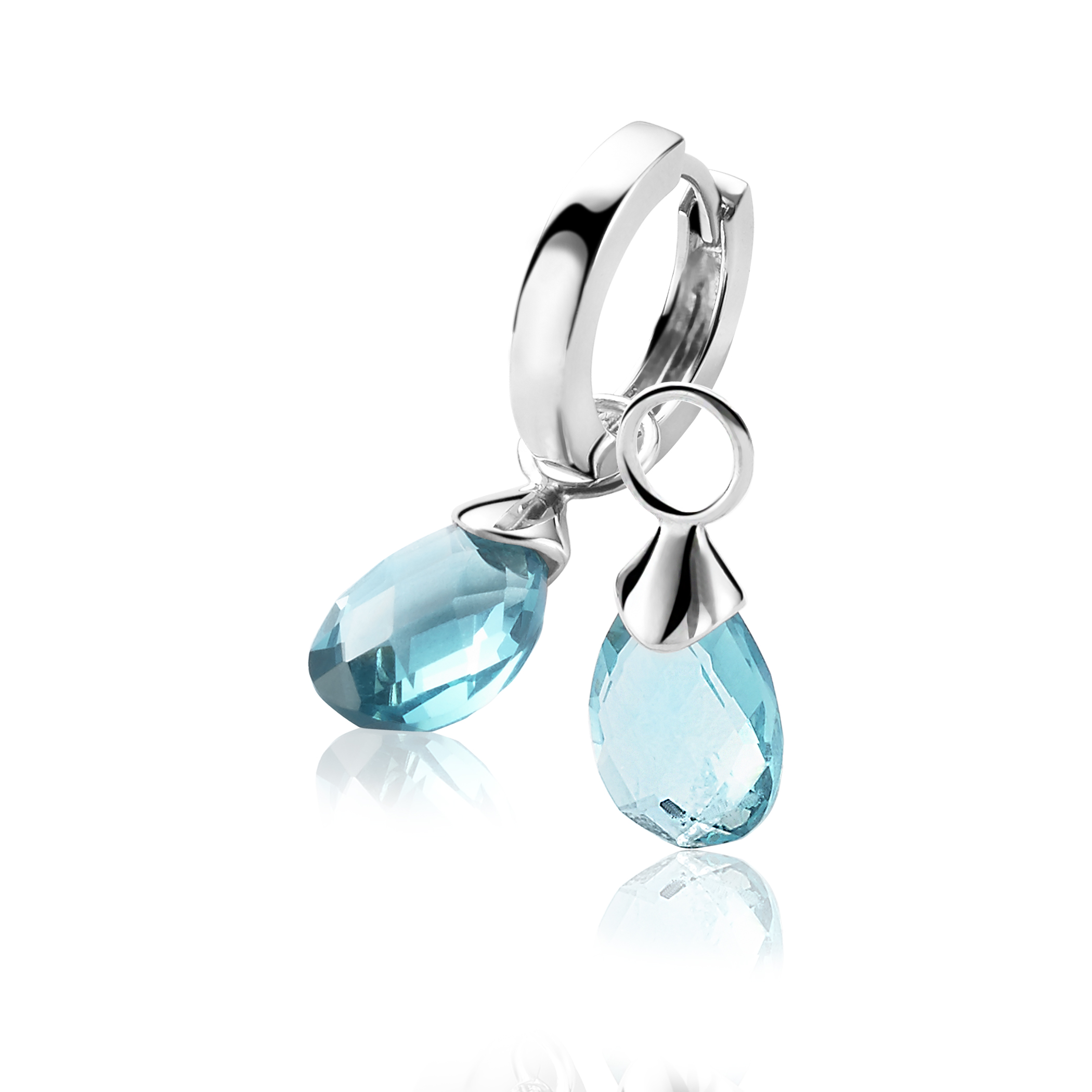 ZINZI Sterling Silver Earrings Pendants Turquoise ZICH1171T (excl. hoop earrings)