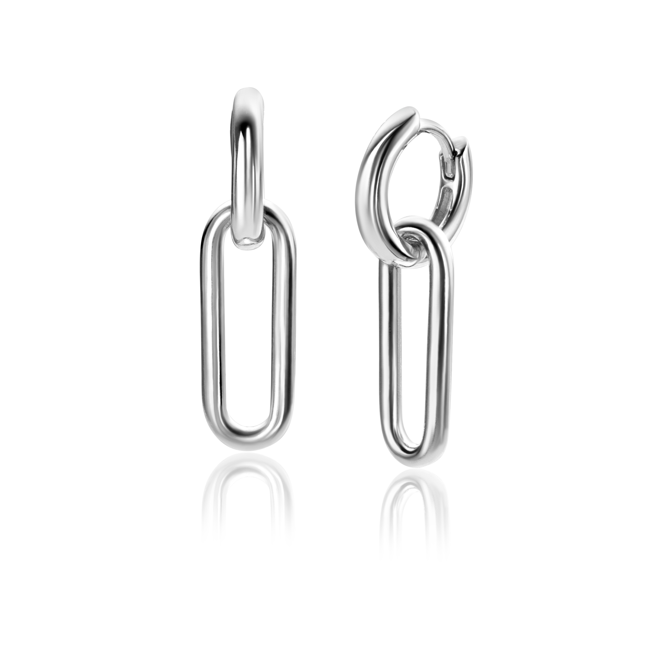 20mm ZINZI Sterling Silver Earrings Pendants Open Oval ZICH2415 (excl. hoop earrings)
