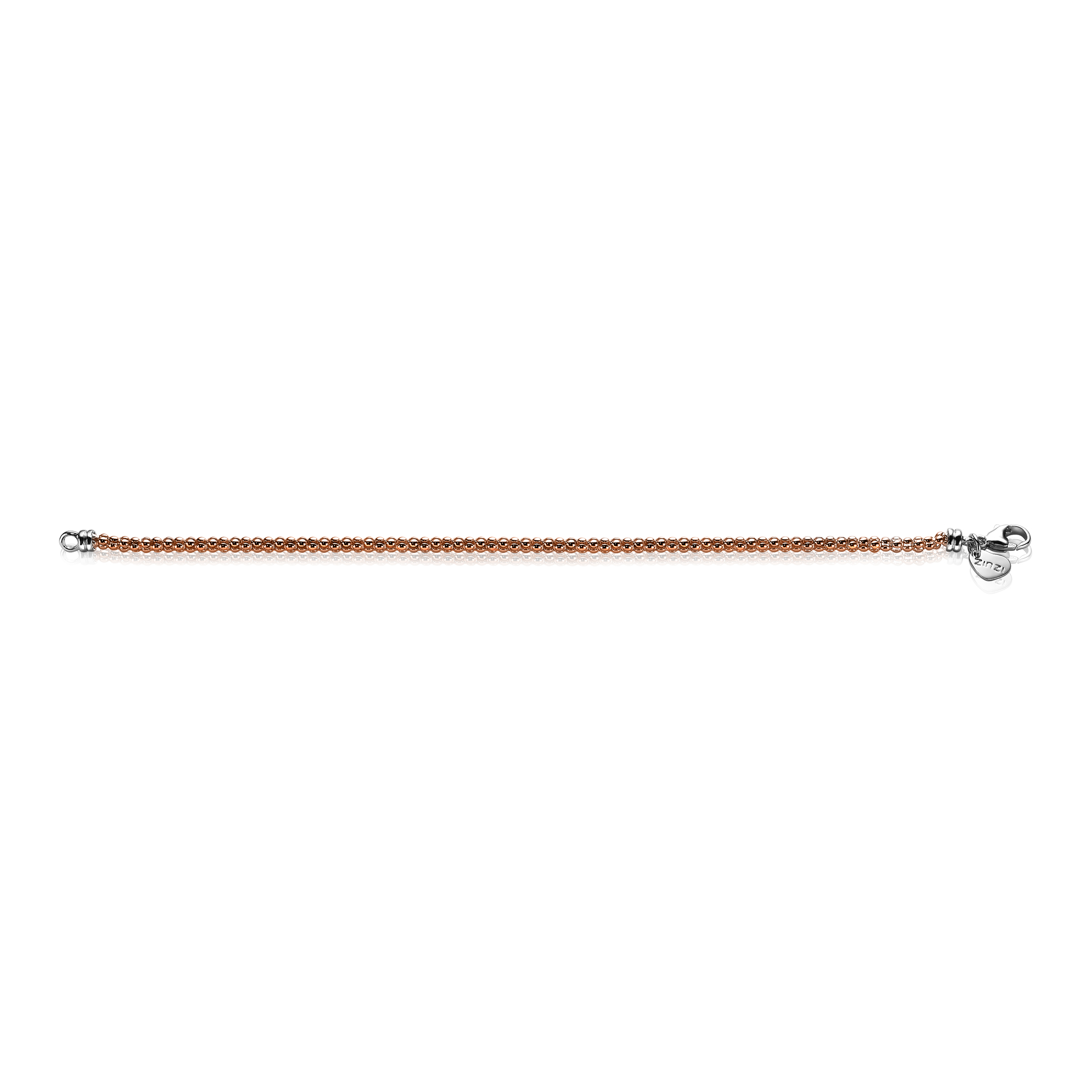 ZINZI Rose Gold Plated Sterling Silver Chain Bracelet 18,5cm ZIA1288R