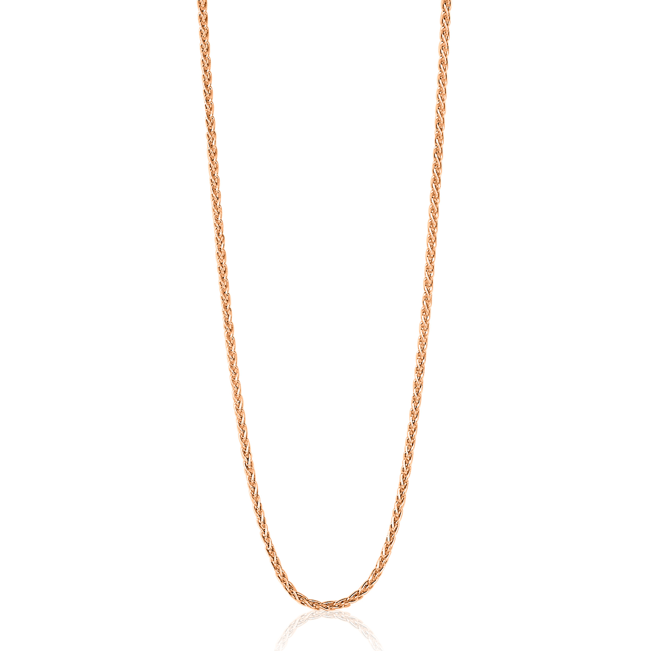 ZINZI zlv. palmier collier 80 cm rosé verguld