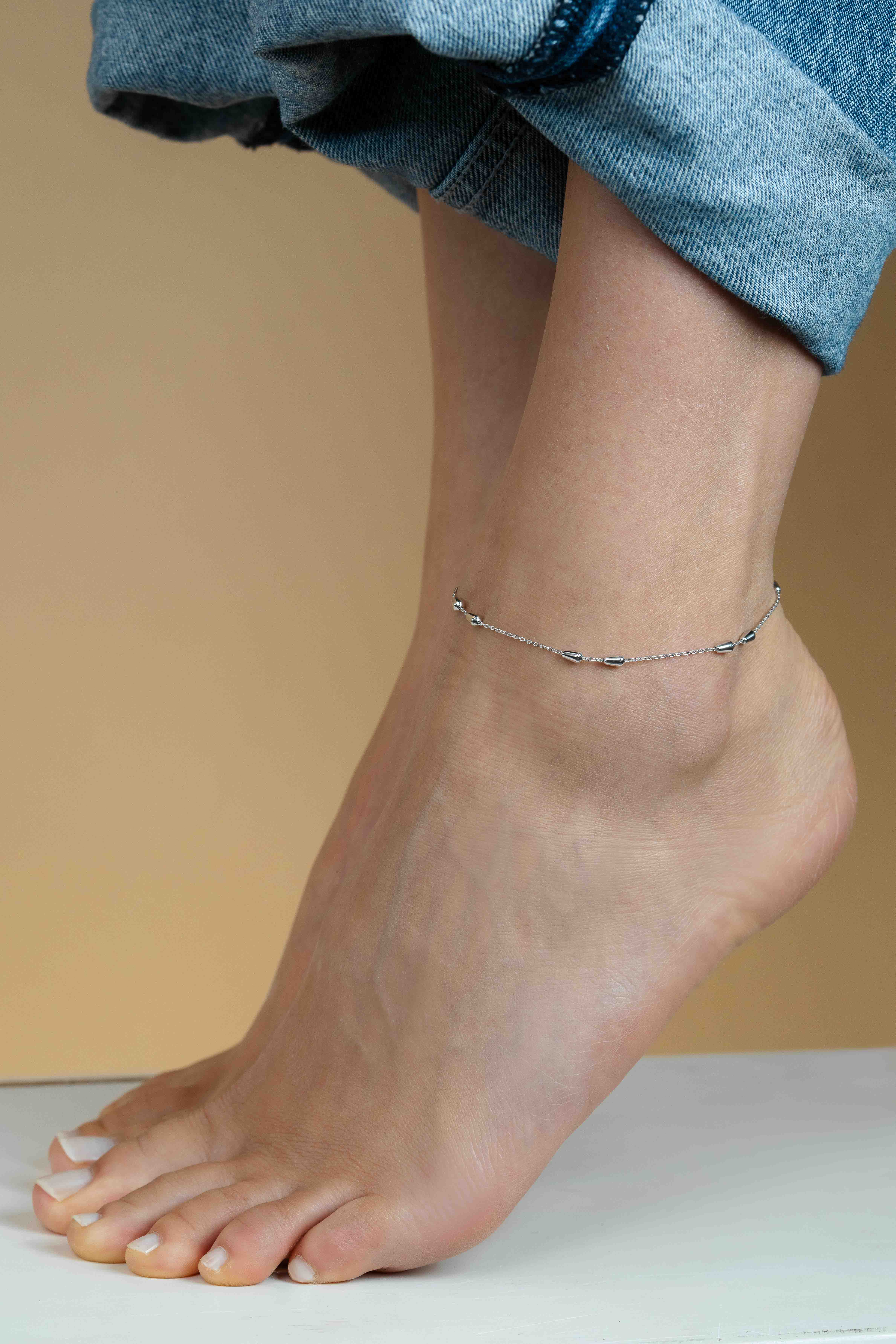ZINZI Sterling Silver Fantasy Anklet 23+4cm ZIE1910