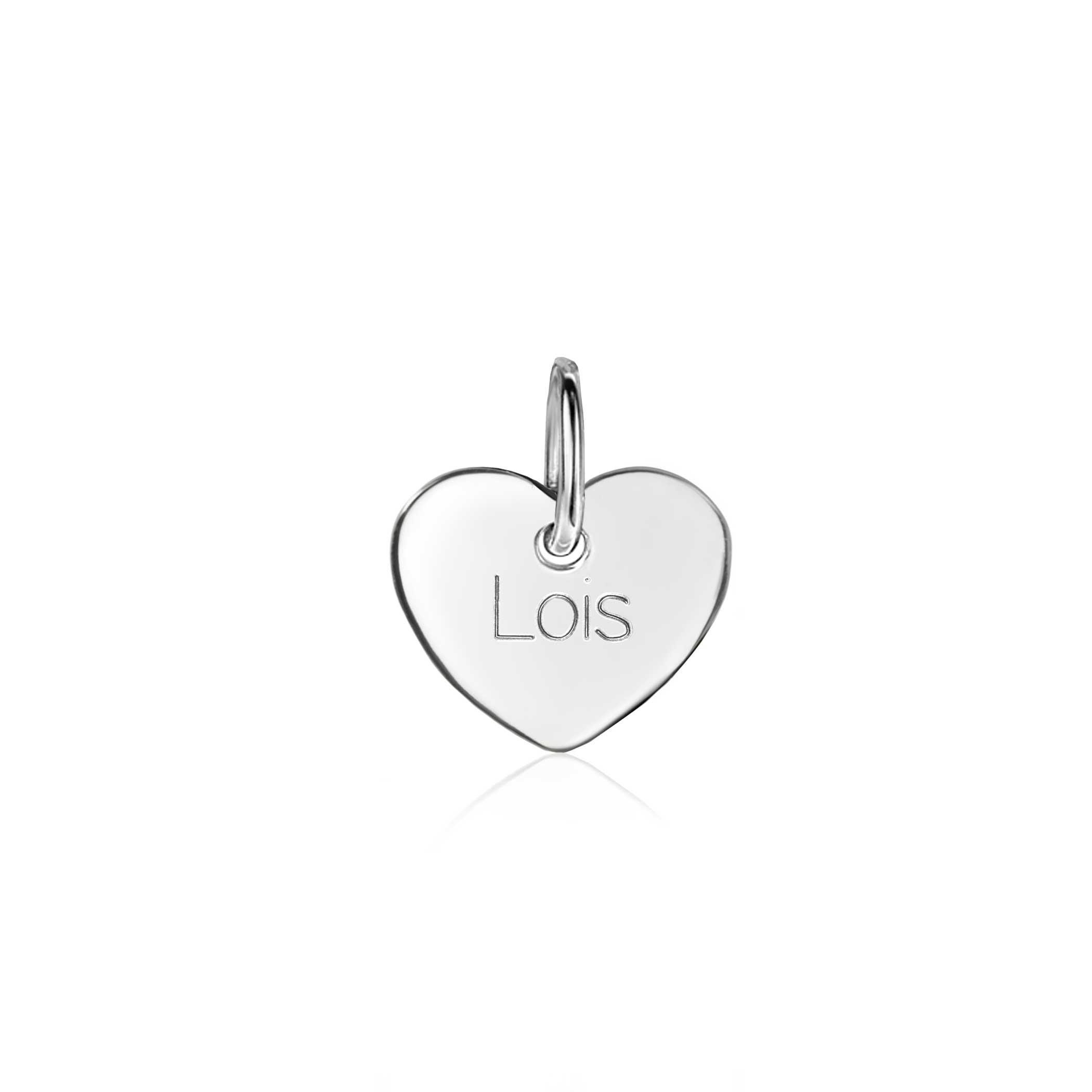 12mm ZINZI Sterling Silver Pendant Shiny Heart to Engrave ZIH2346-12 (excl. necklace)