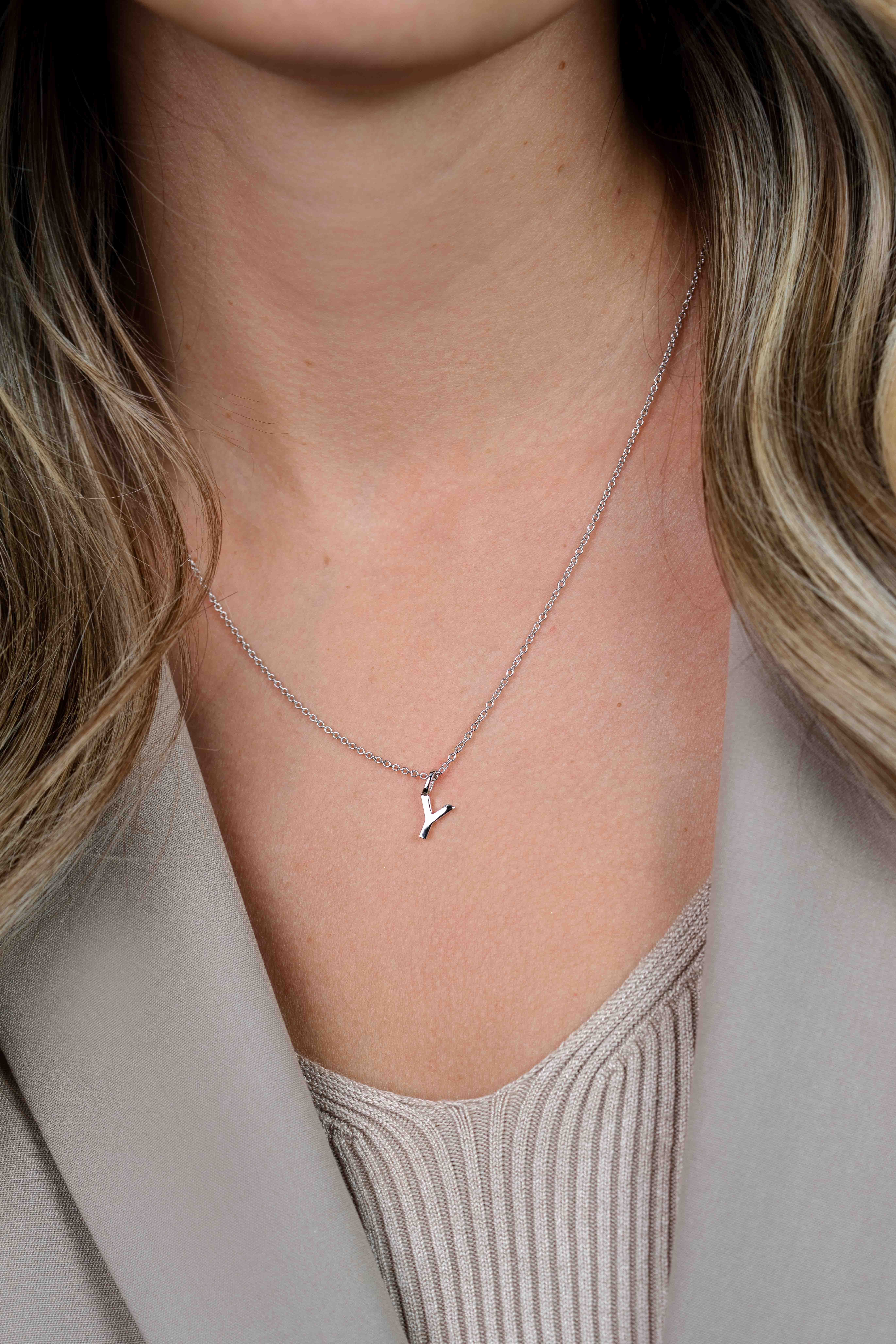 ZINZI Sterling Silver Letter Pendant Y ZIH2140Y