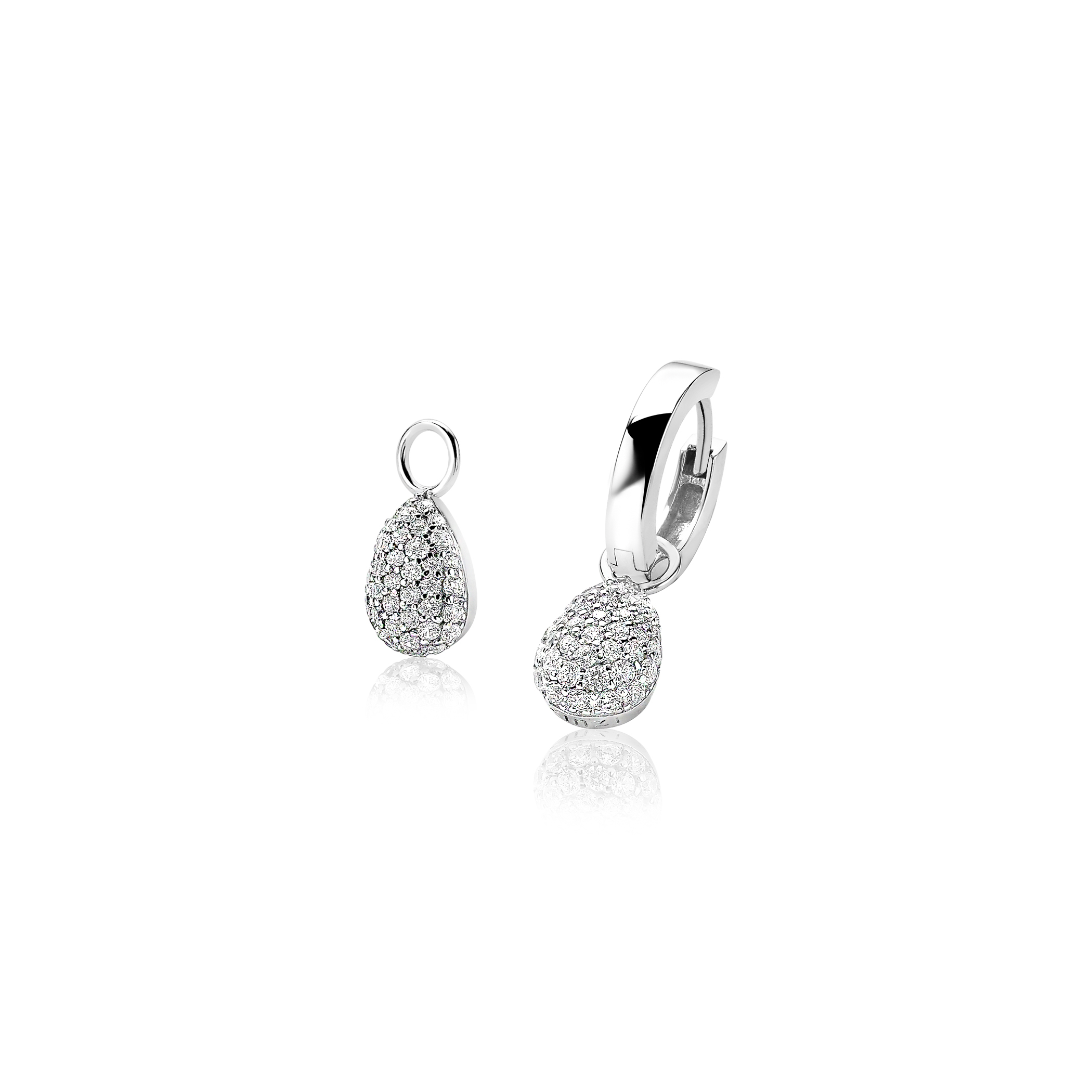 ZINZI Sterling Silver Earrings Pendants Drop ZICH1591 (excl. hoop earrings)