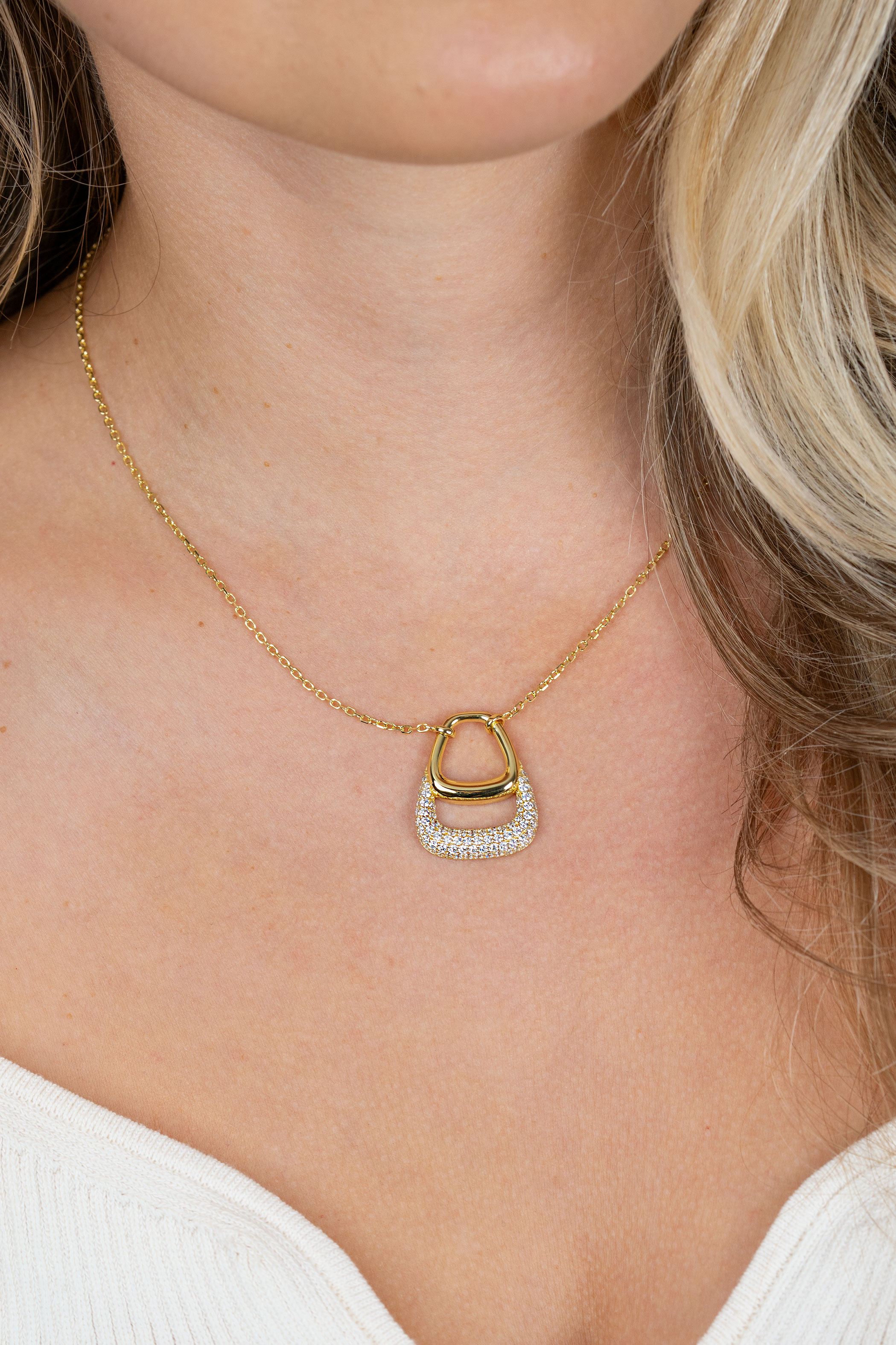 ZINZI zlv. coll.gg.verg. luxe hanger glad en pave zirc.