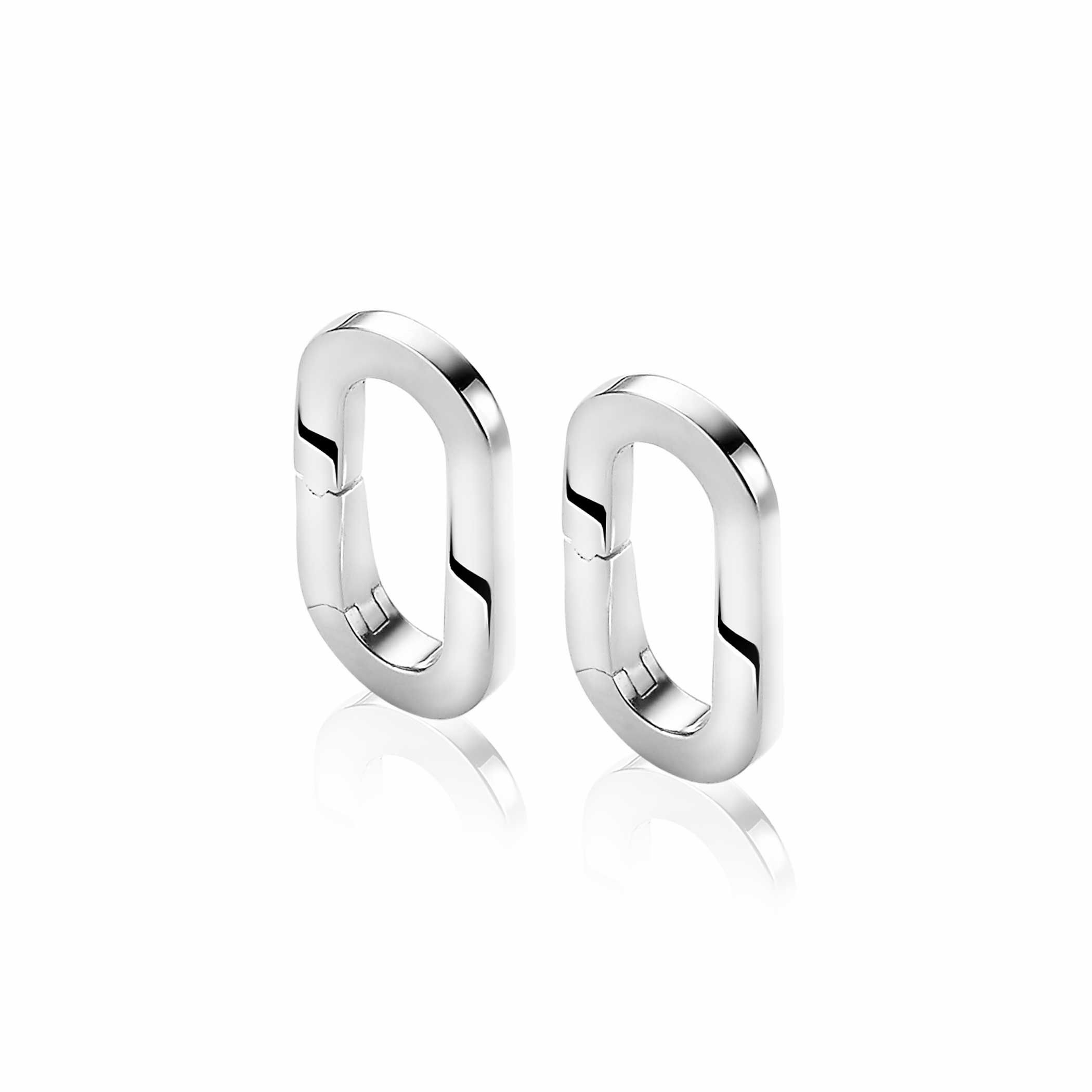 16mm ZINZI Sterling Silver Earrings Pendants Oval Clasp for Charms ZICH2060 (excl. hoop earrings)