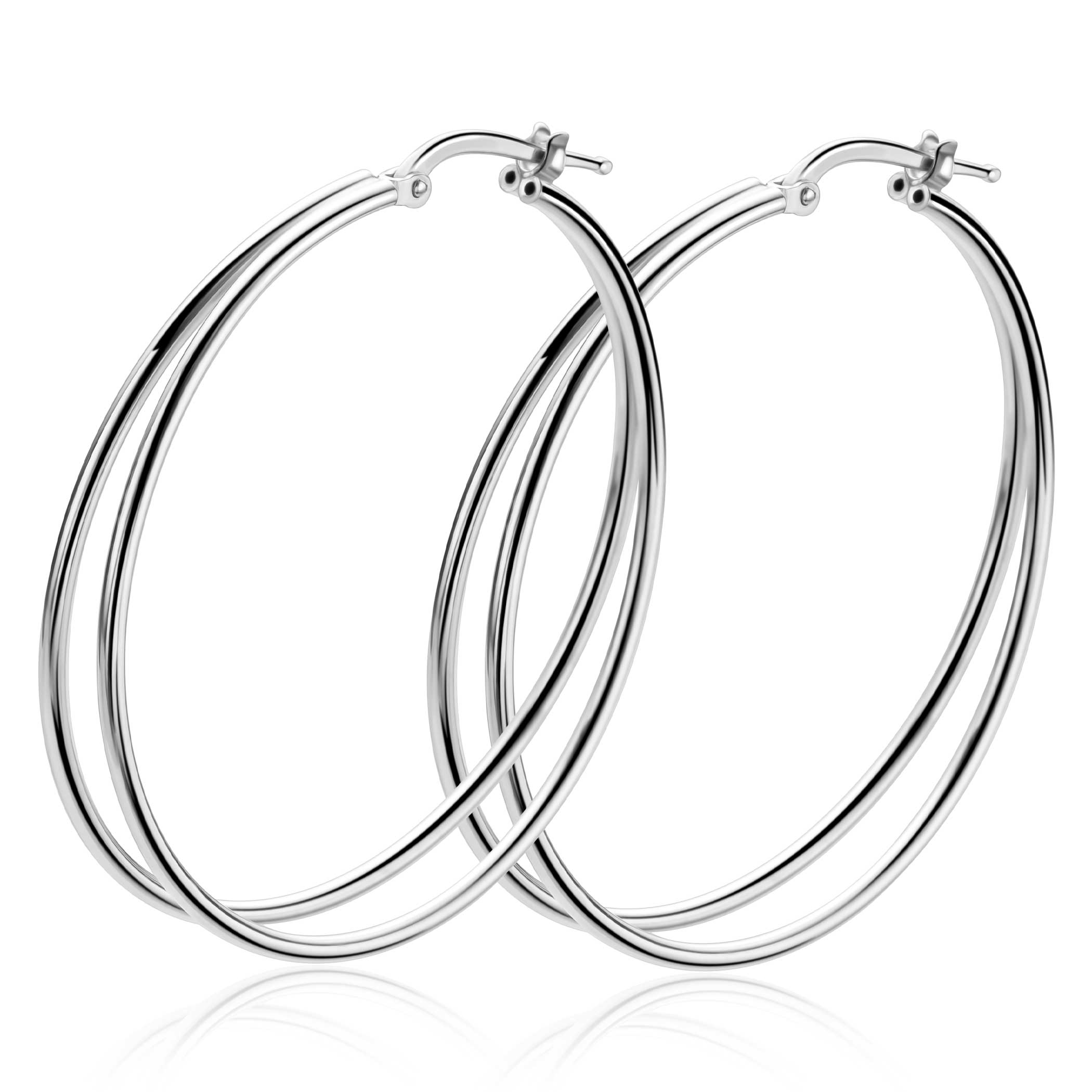 ZINZI zlv. oorringen dubbele draad