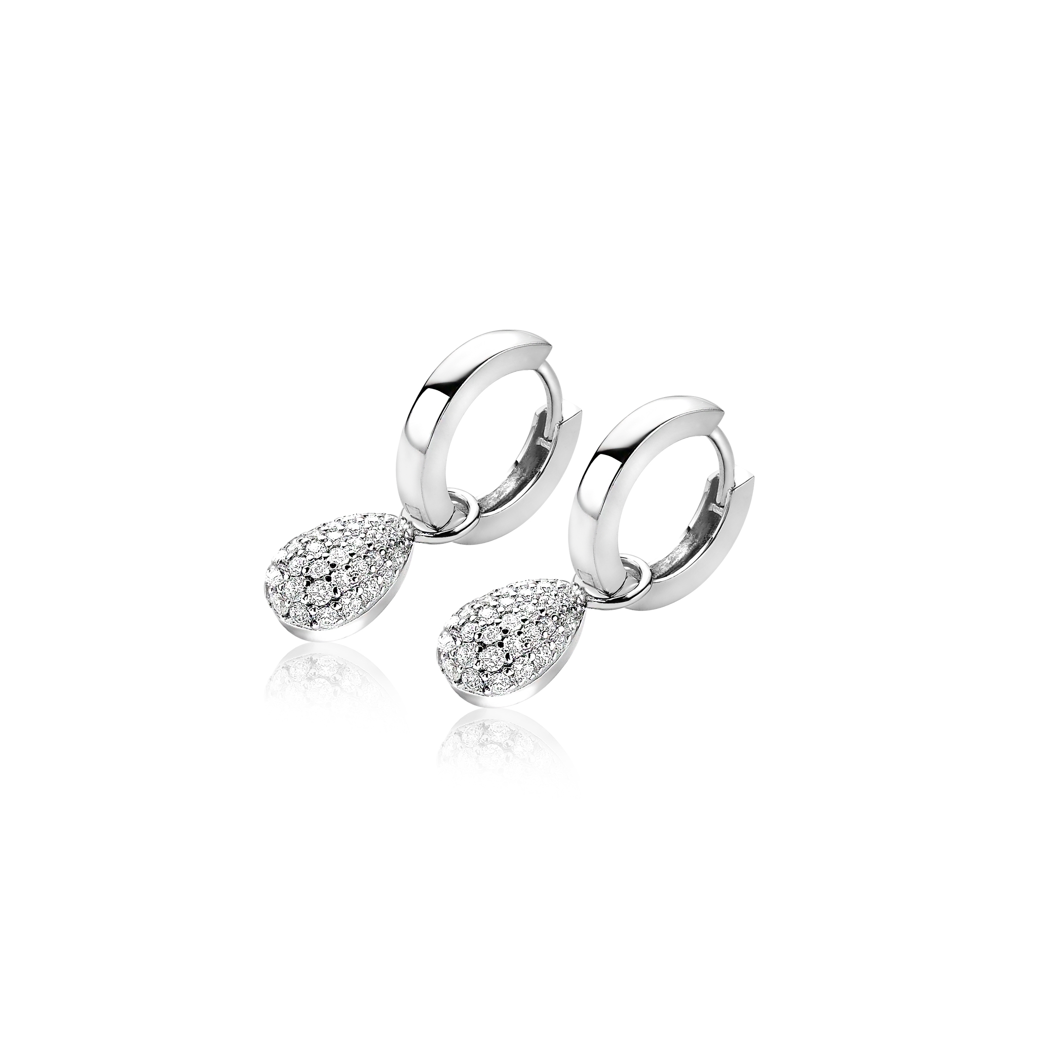 ZINZI Sterling Silver Earrings Pendants Drop ZICH1591 (excl. hoop earrings)