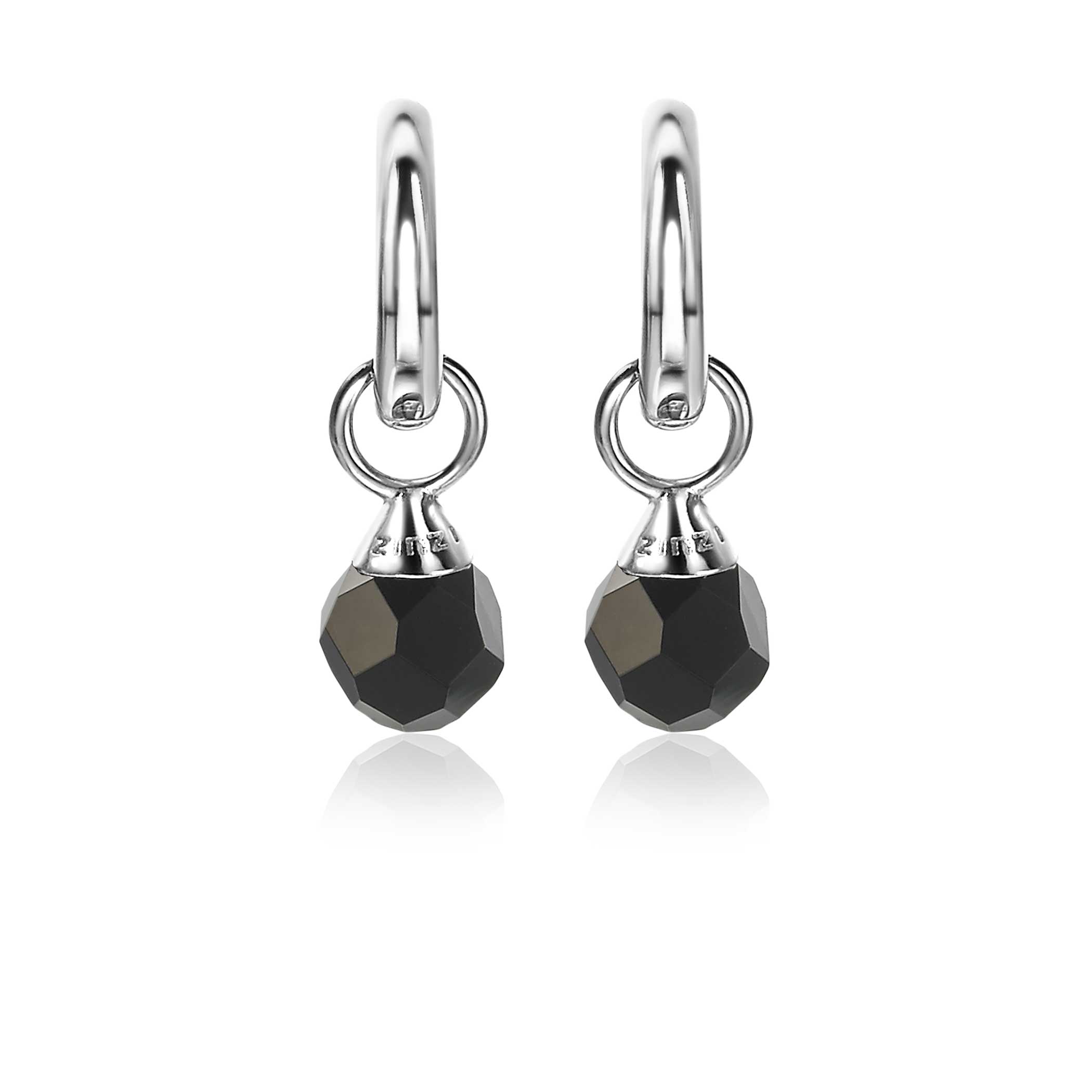 ZINZI Sterling Silver Earrings Pendants Black ZICH1749Z (excl. hoop earrings)