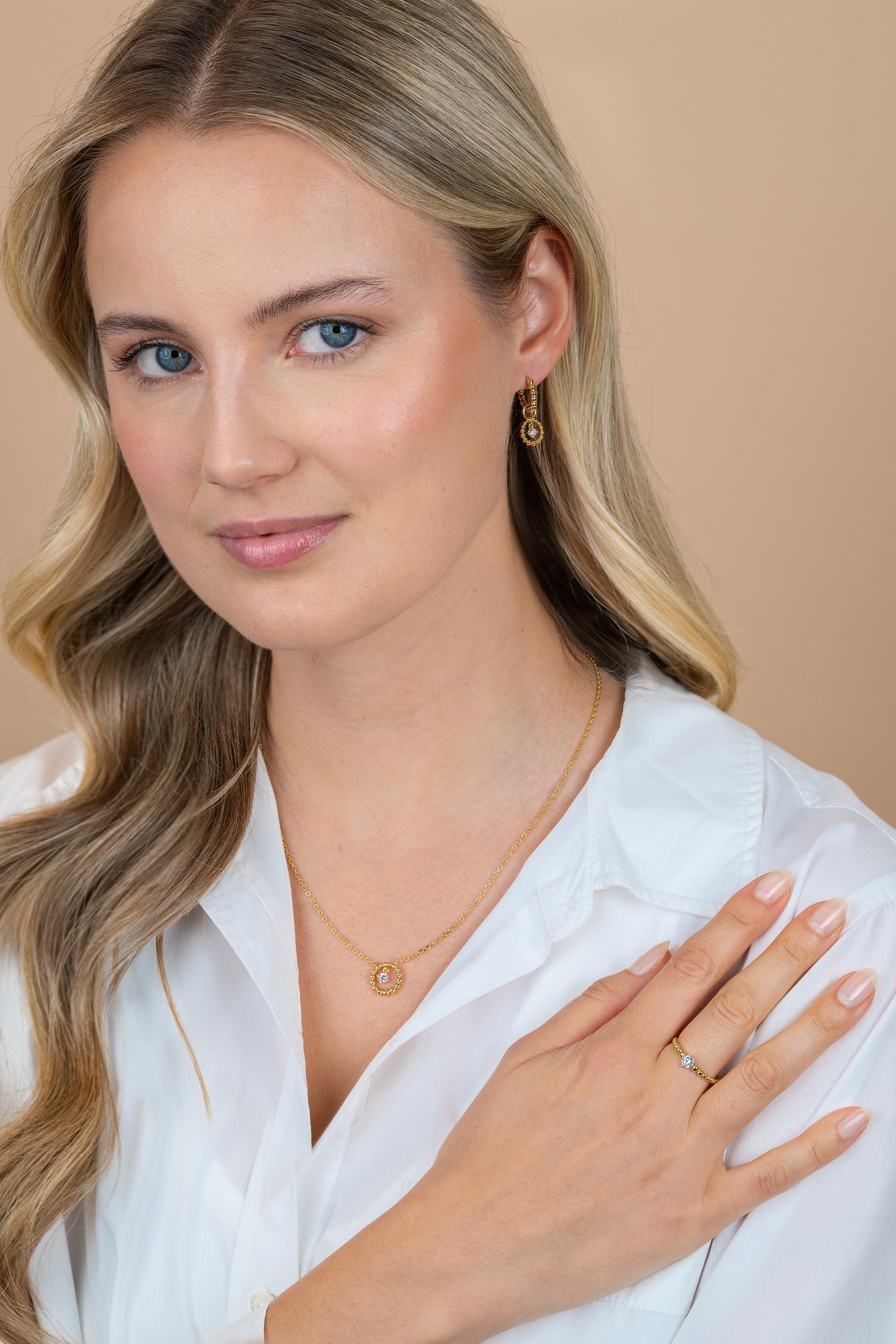 ZINZI zlv. ring gg.verg.bolletjes en zirconia mt.62