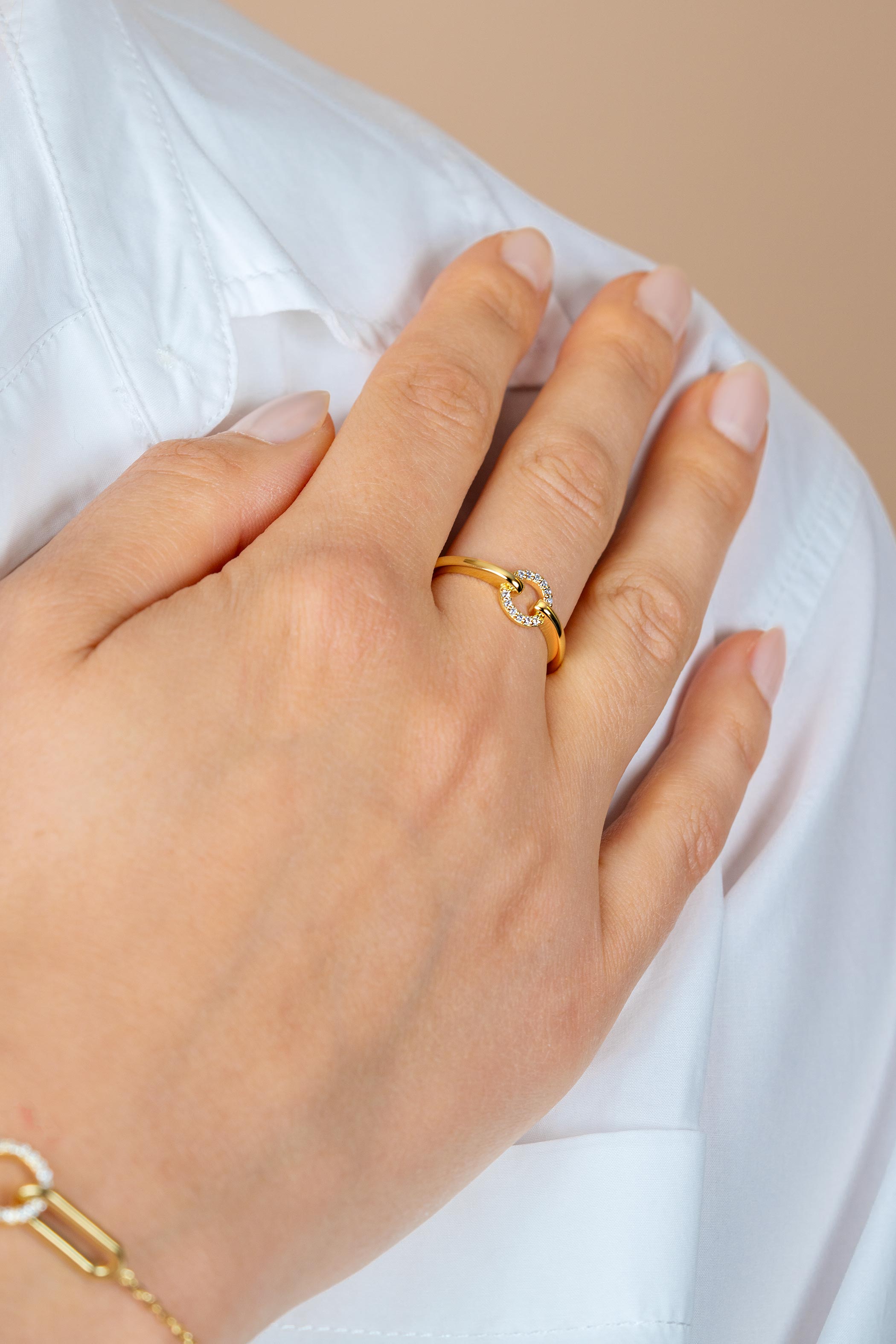 ZINZI zlv. ring gg.verg. open rondje zirconia's mt.62