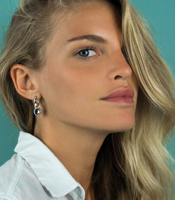 ZINZI Sterling Silver Earrings Pendants Black White ZICH1006Z (excl. hoop earrings)