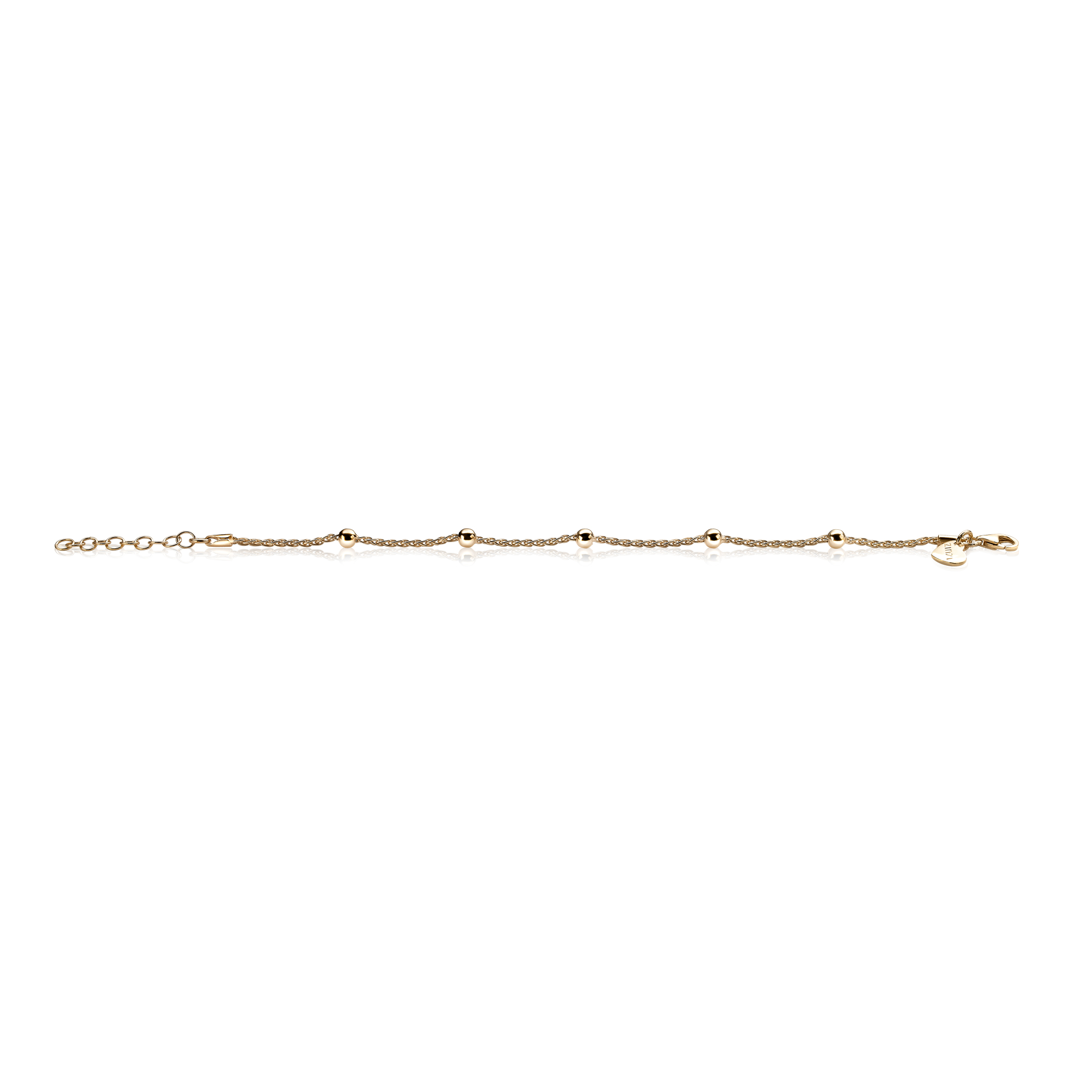 ZINZI Rose Gold Plated Sterling Silver Fantasy Bracelet 17,5-20,5cm ZIA1128R