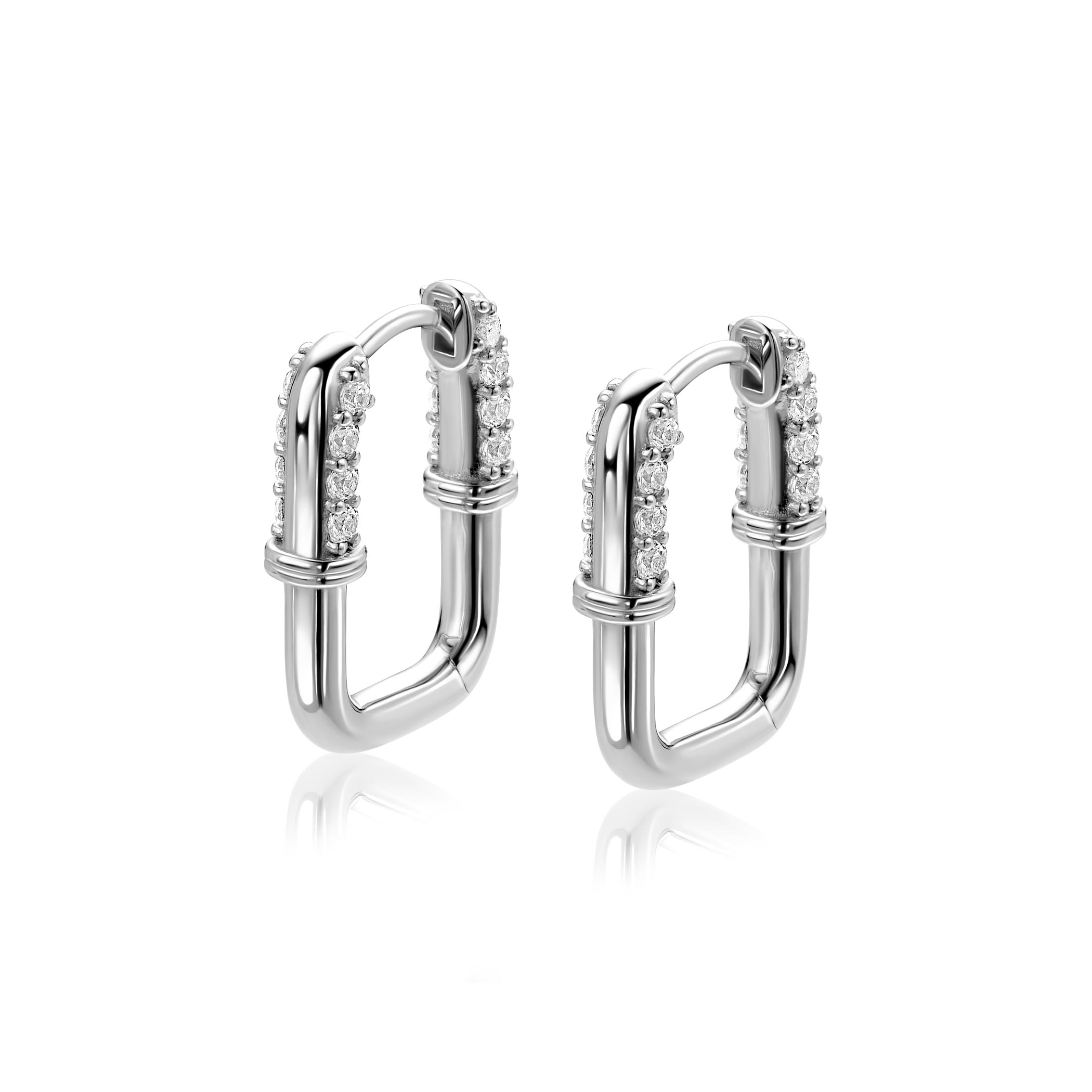 ZINZI zlv. klapcroelen ovaal half bezet zirc. 17x3.7